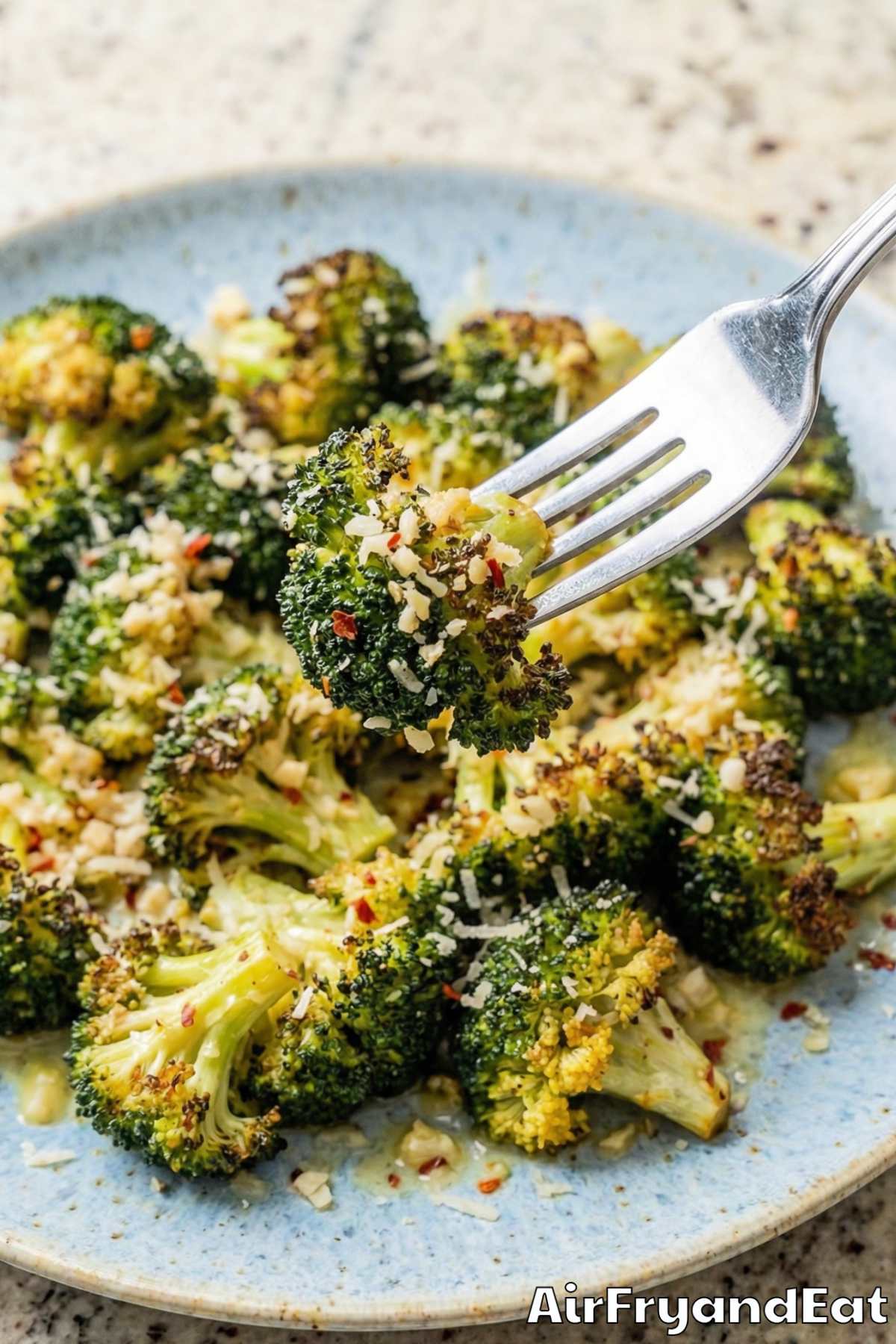 Crunchy air fryer roasted broccoli recipe