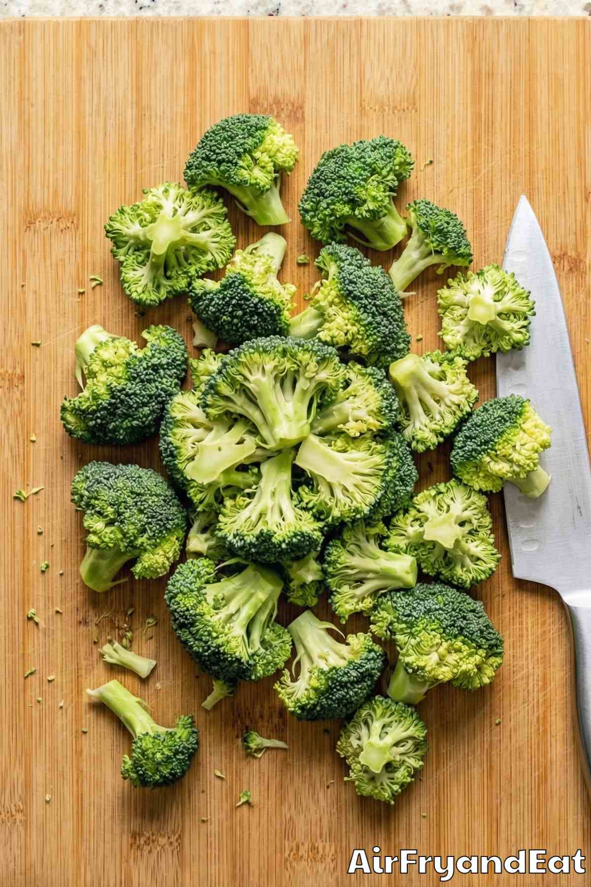 Air Fryer Roasted Broccoli Step 1