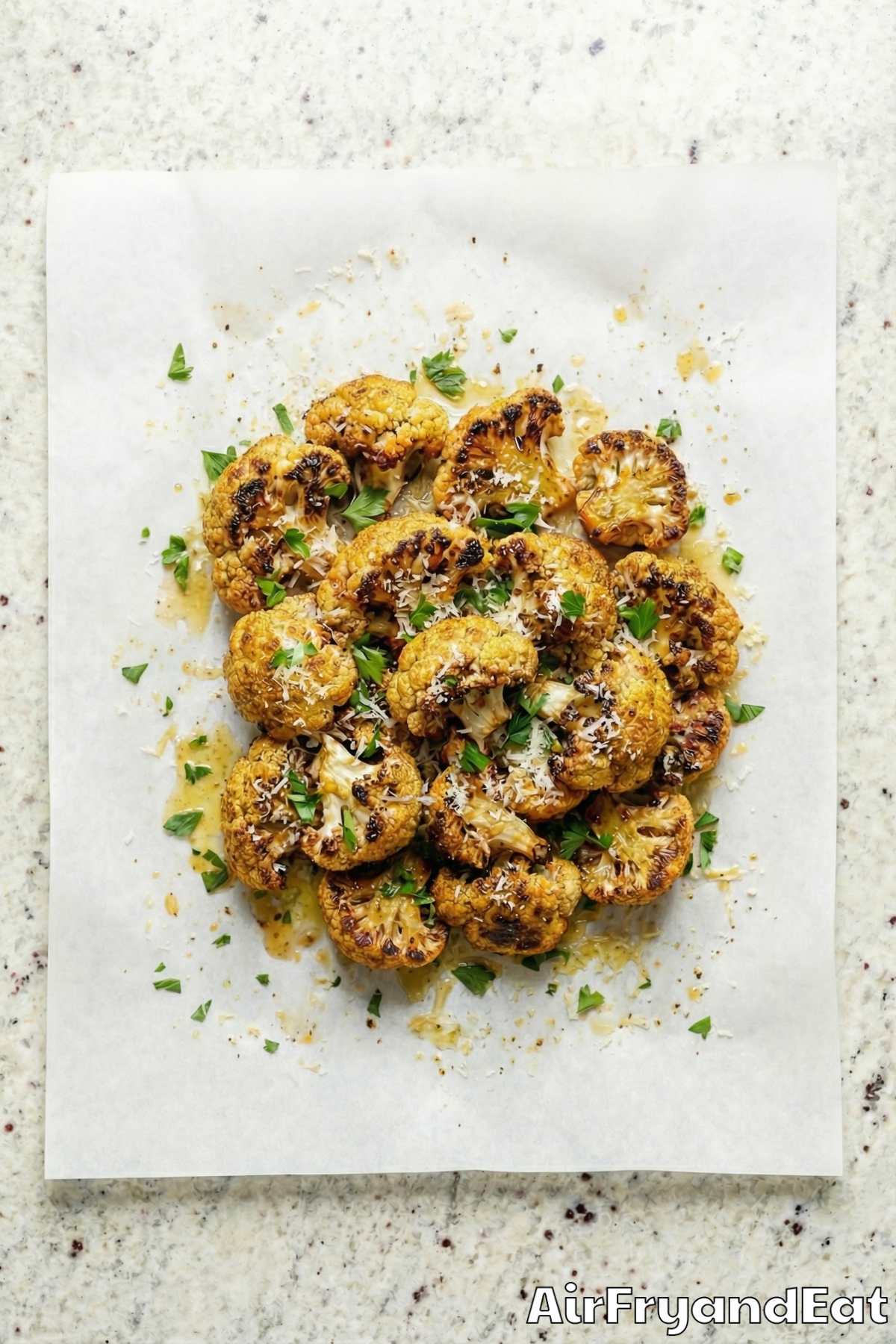 Easy air fryer roasted cauliflower florets