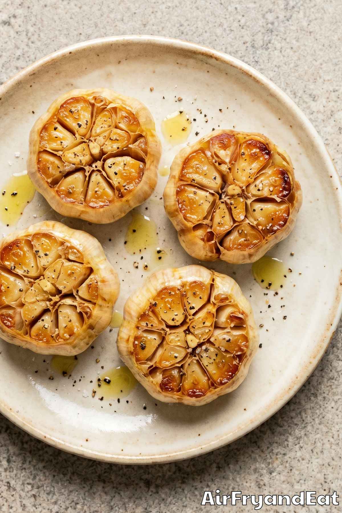 Simple air fryer roasted garlic cloves