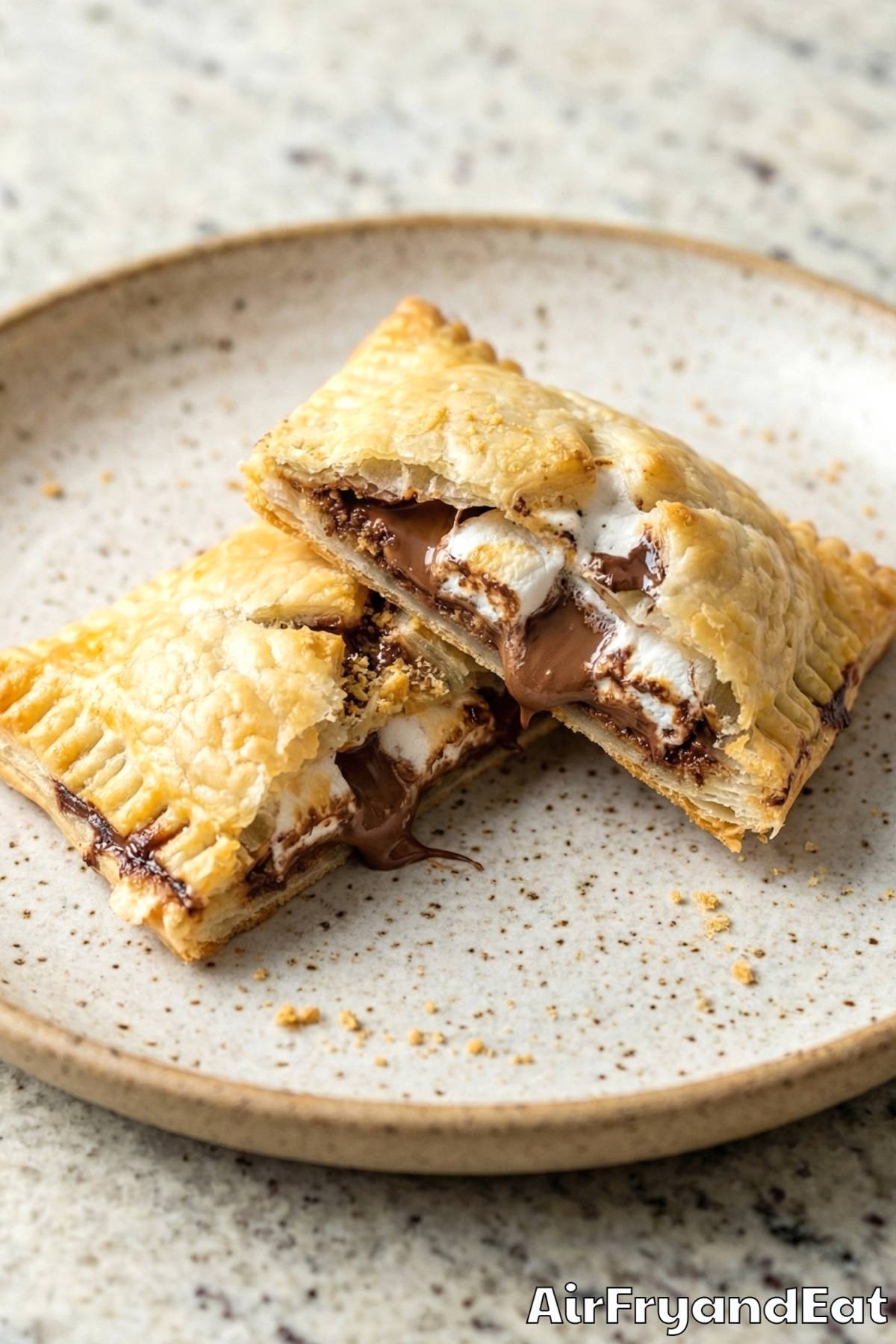 Gooey air fryer s'mores pastry pockets