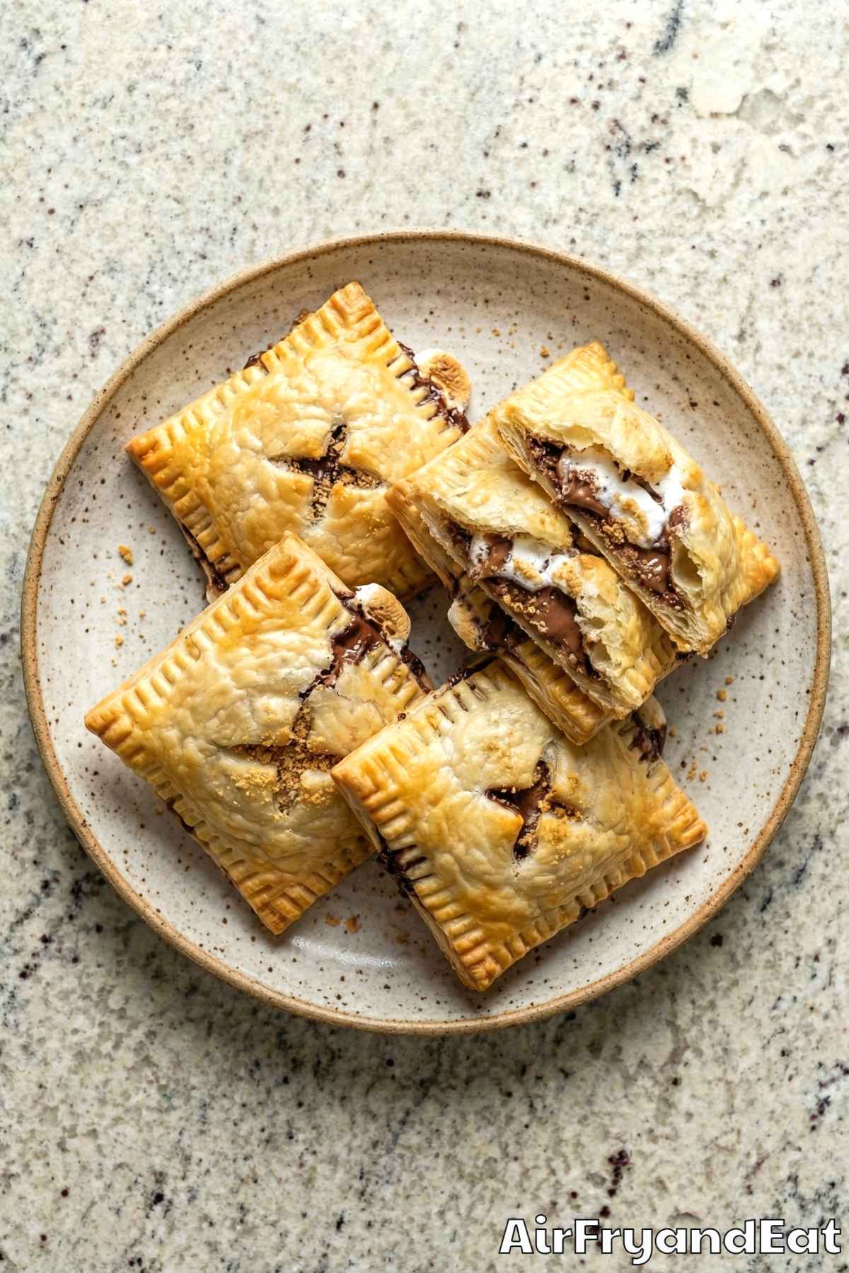Buttery air fryer s'mores pastry pockets