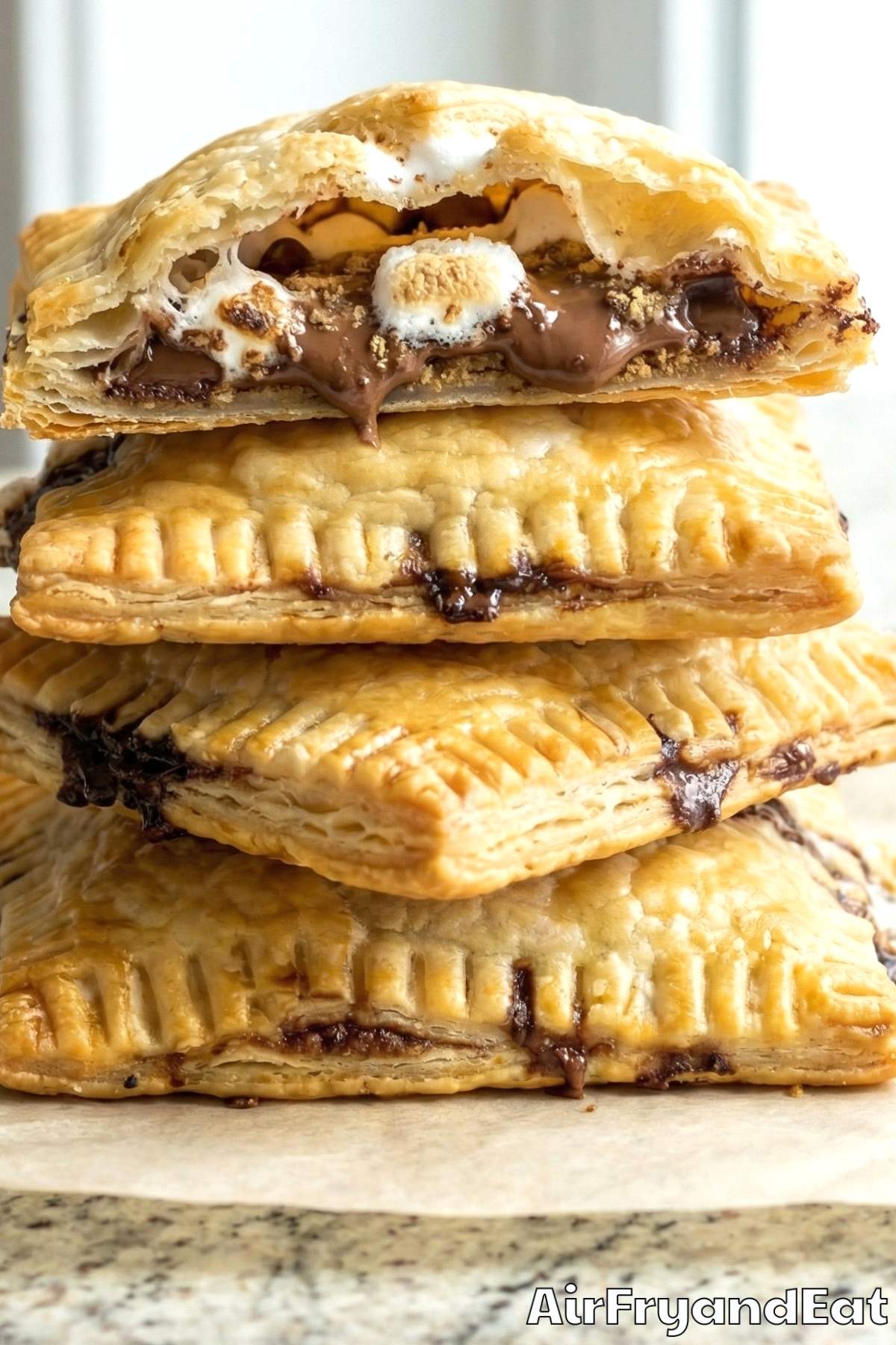 Warm air fryer s'mores pastry pockets