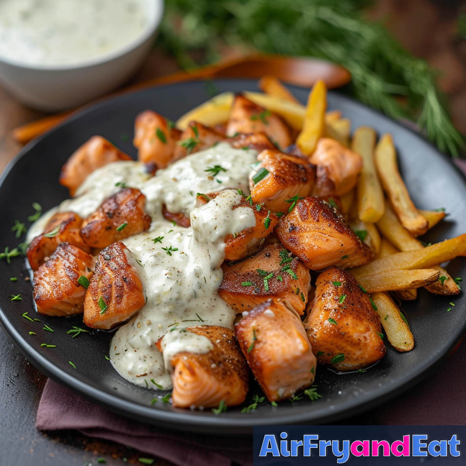 air fryer salmon bites airfryandeat