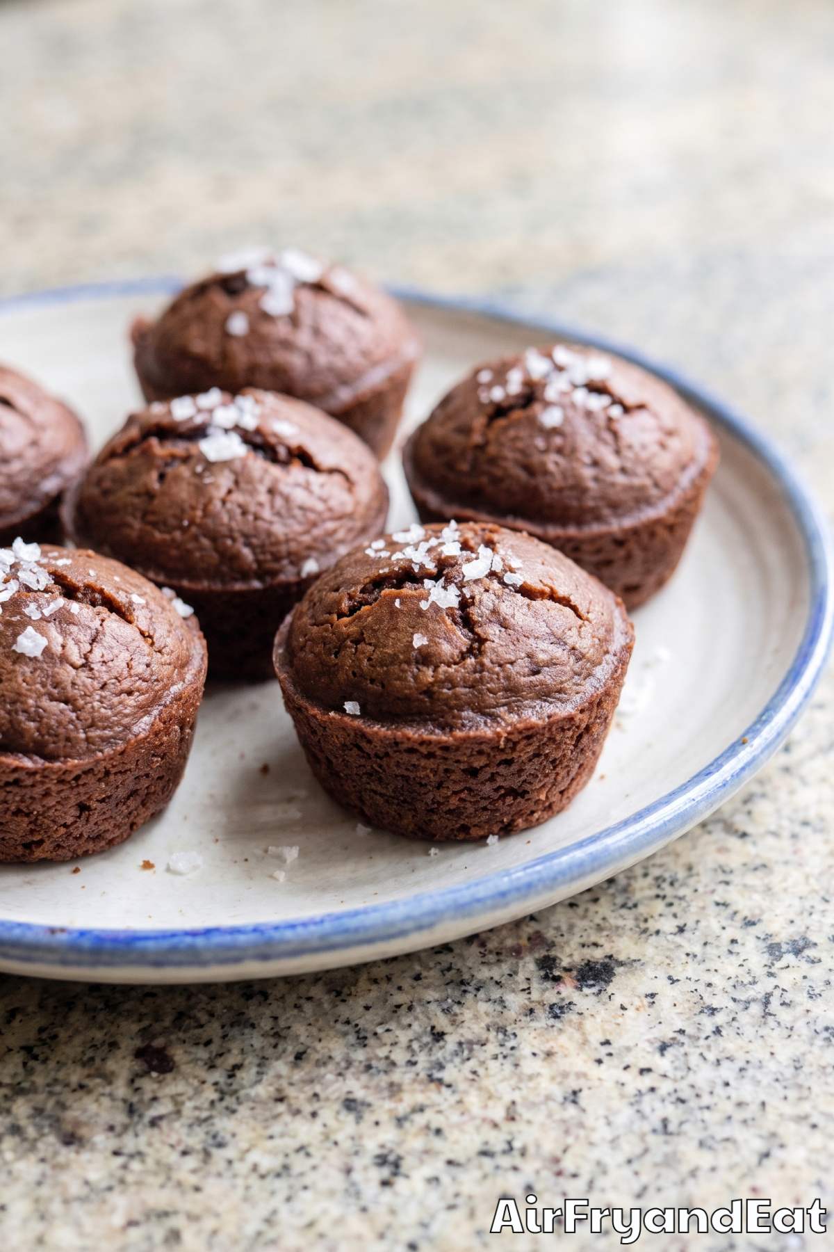 Quick air fryer salted caramel brownies