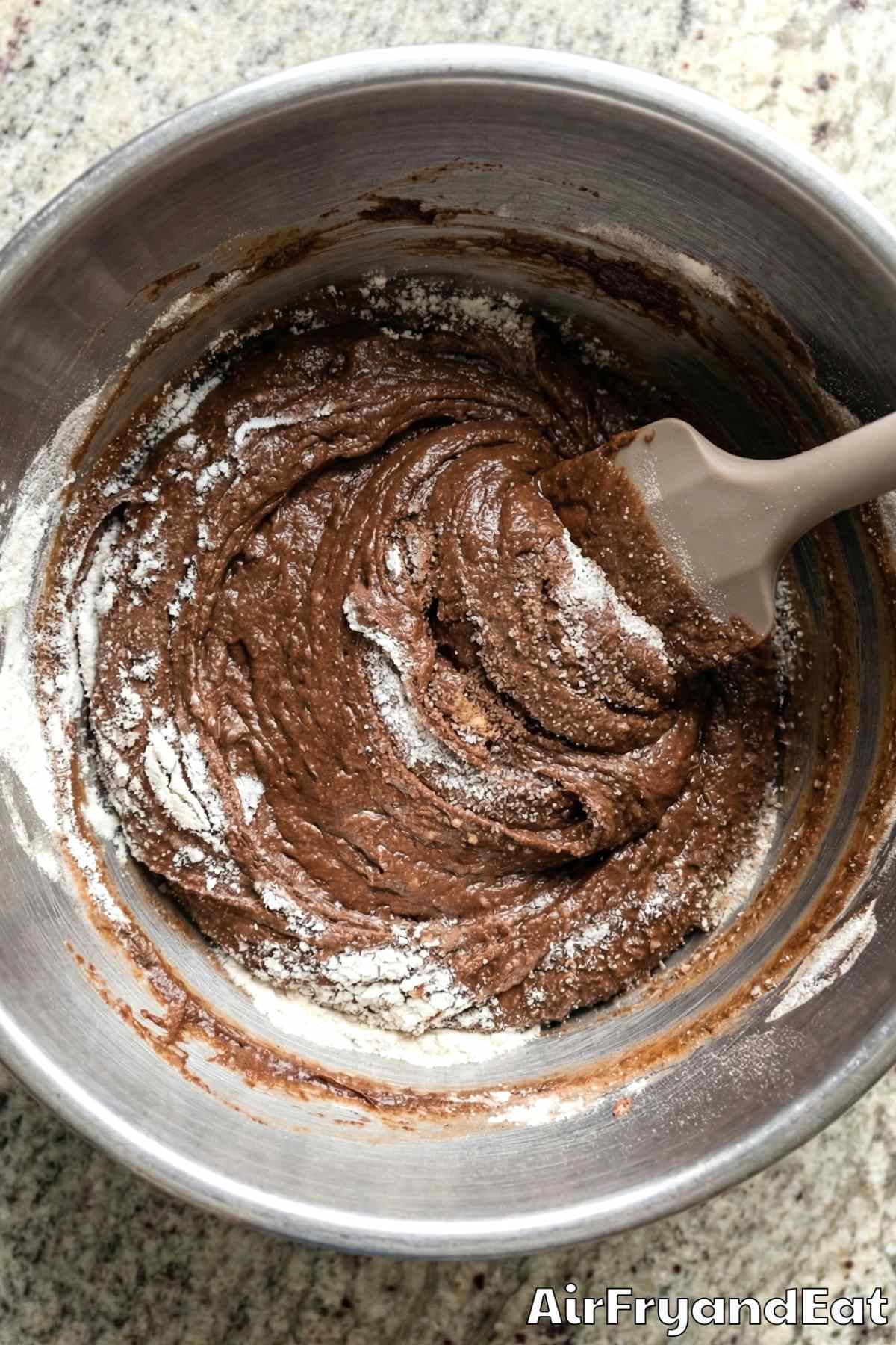 Air Fryer Salted Caramel Brownie Bites Step 2