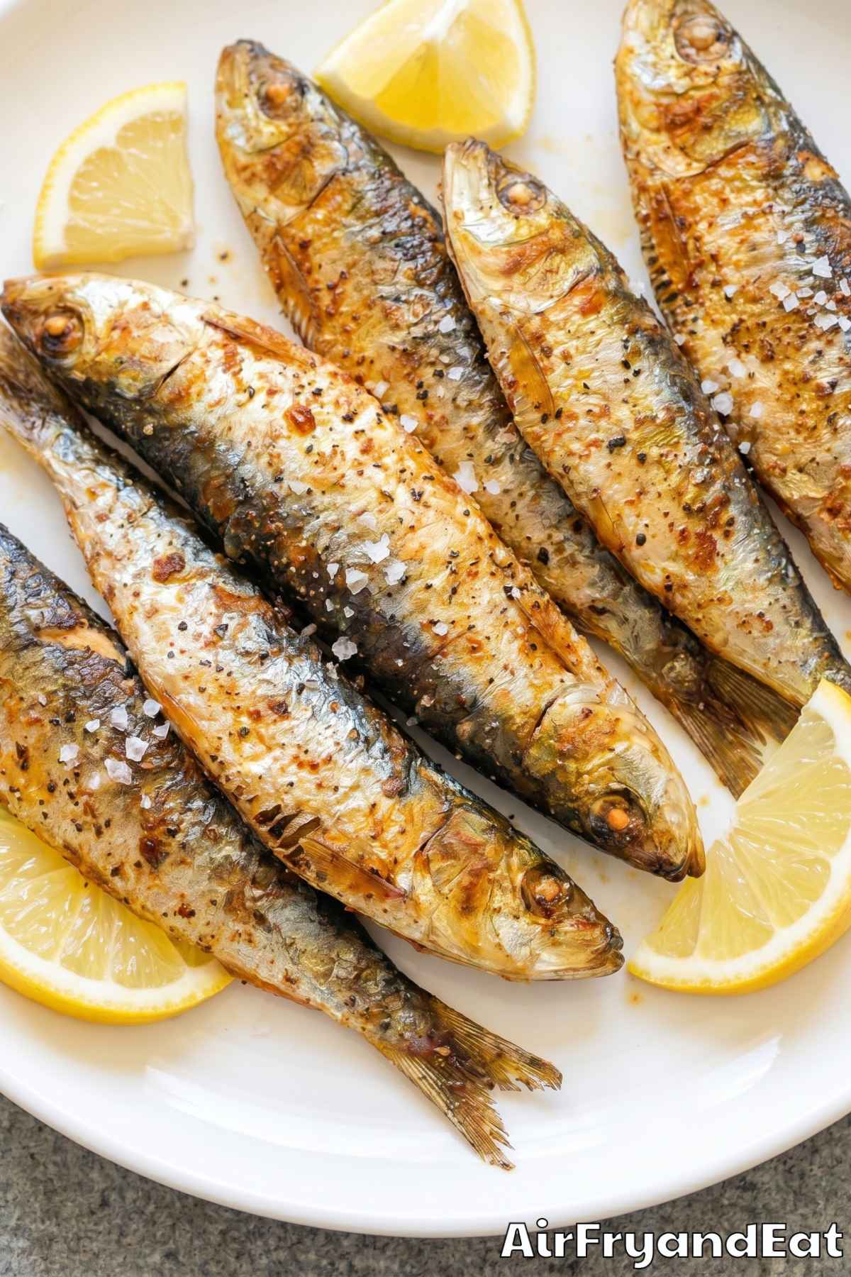 Tender air fryer sardines freshly made