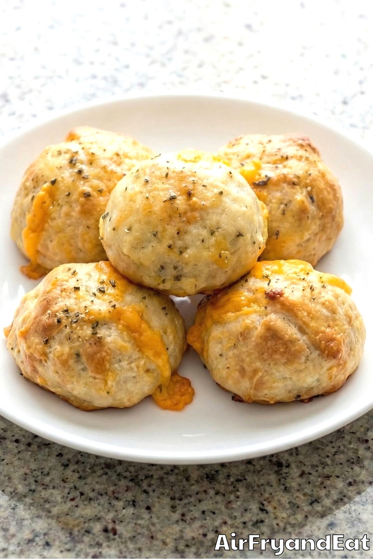 Savory air fryer sausage cheese biscuit bites