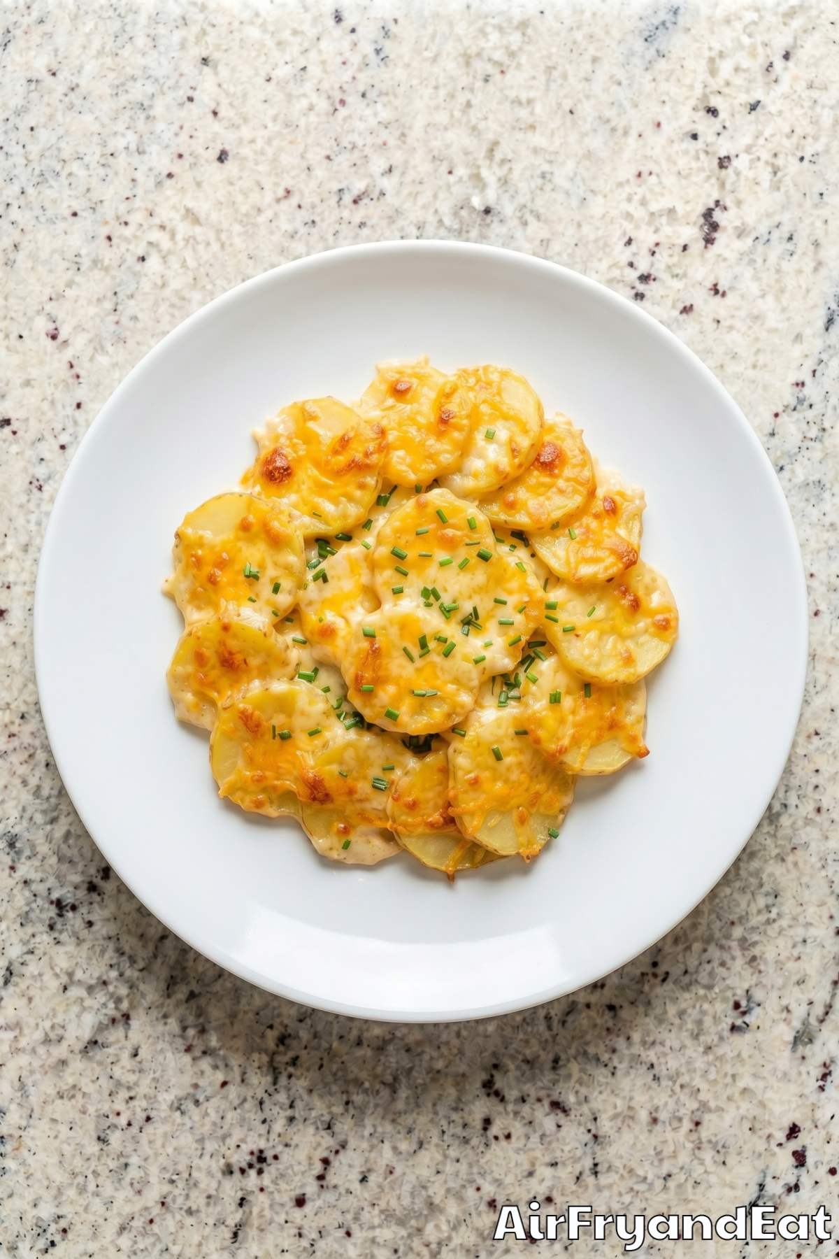 Tender air fryer scalloped potatoes