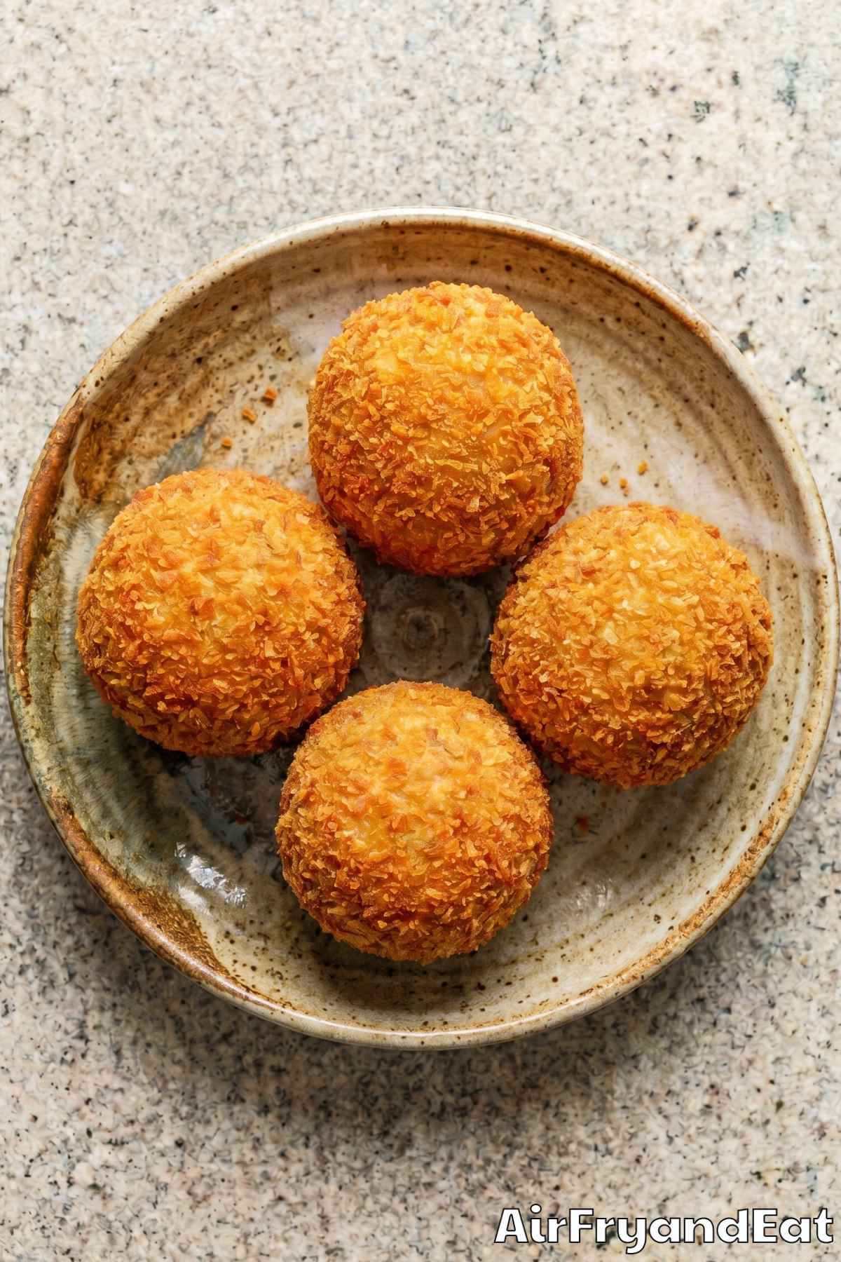 Irresistible golden air fryer Scotch eggs
