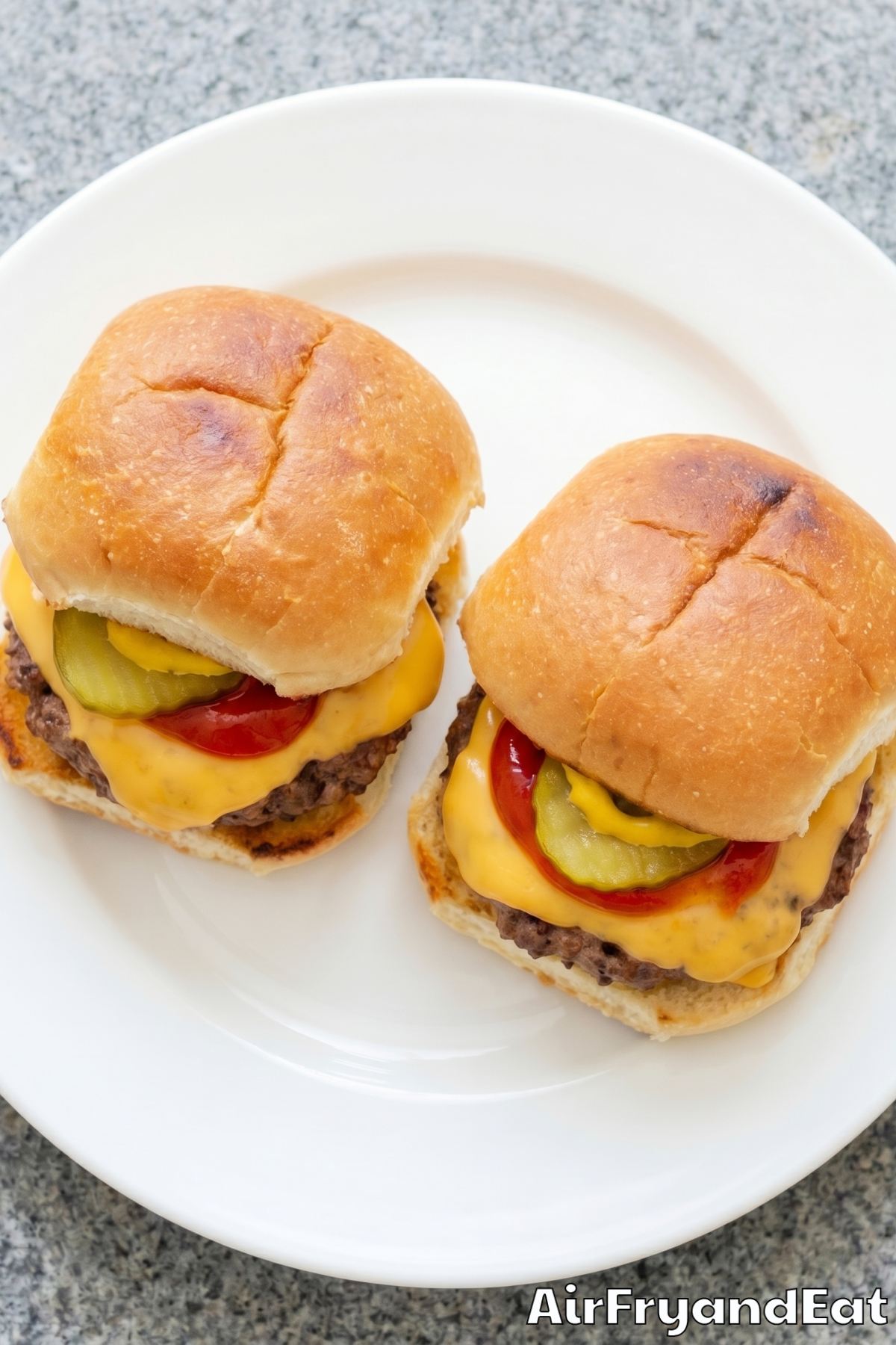 Easy air fryer sliders ready to serve