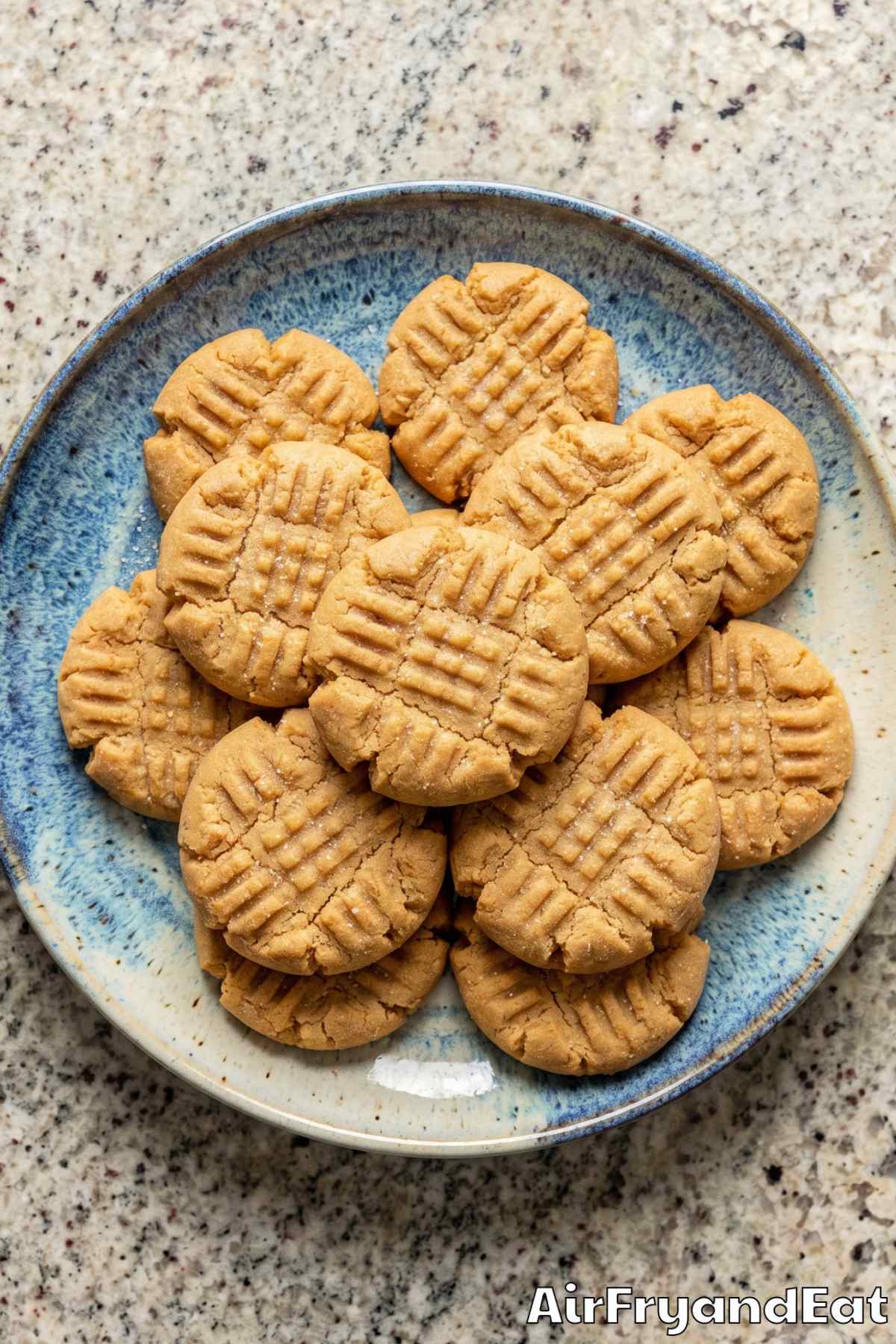 Tender air fryer peanut butter cookies
