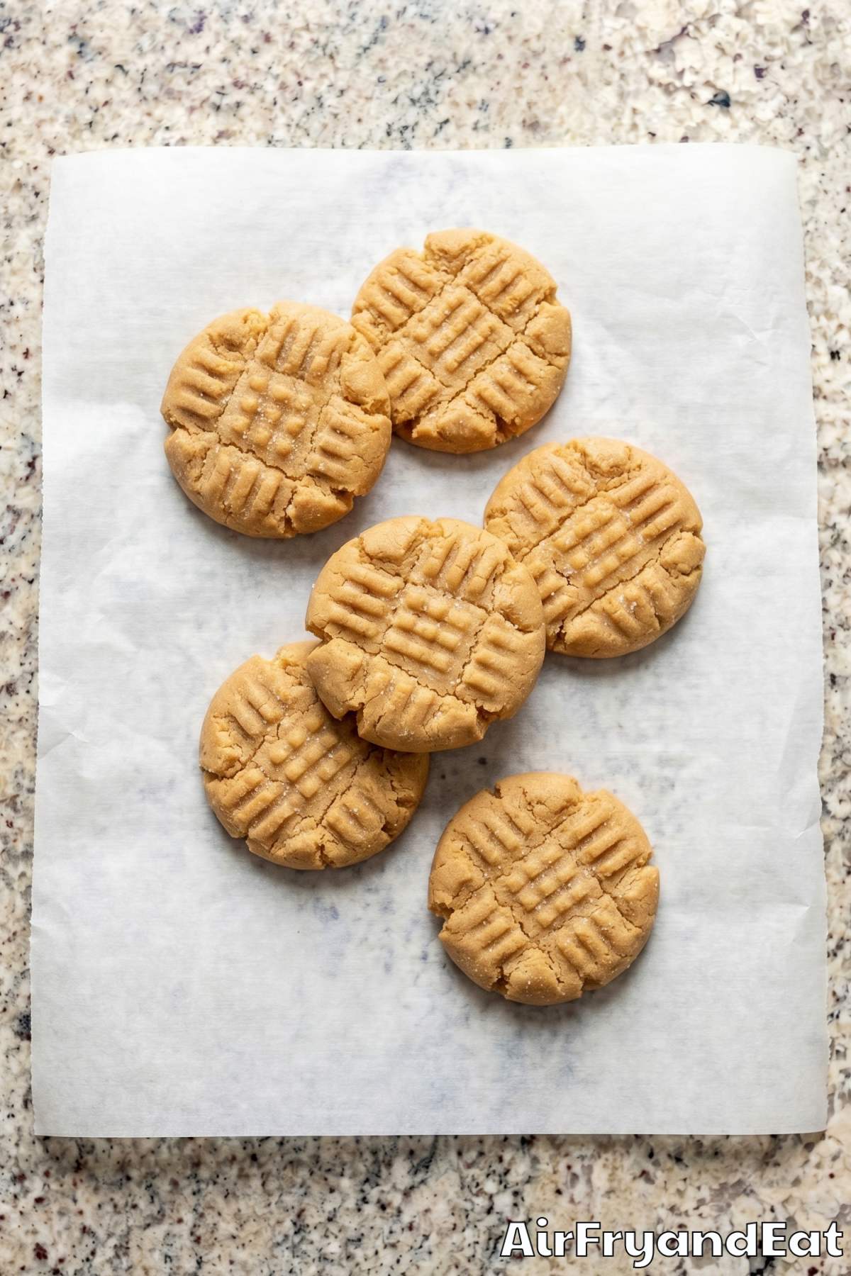 Homemade air fryer peanut butter cookies