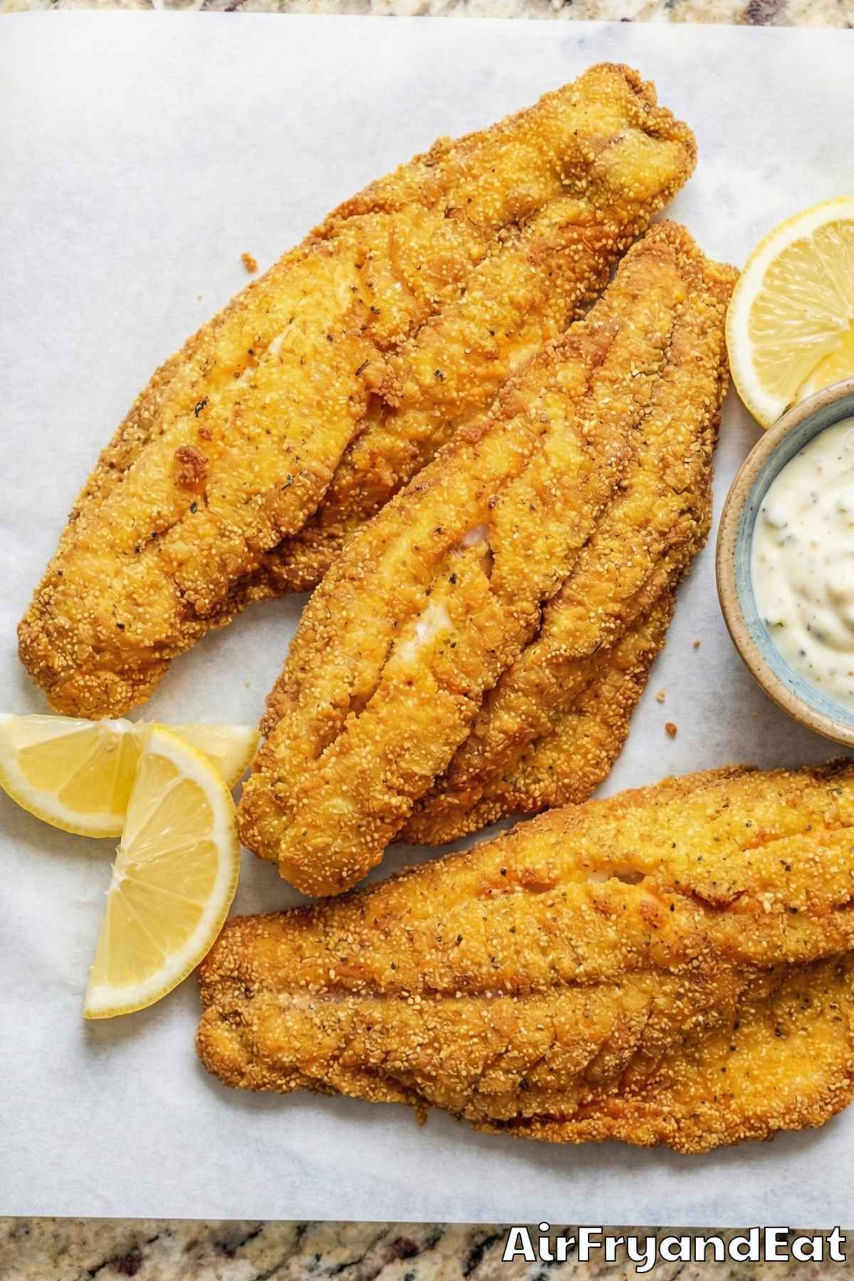 Hearty air fryer southern fried catfish