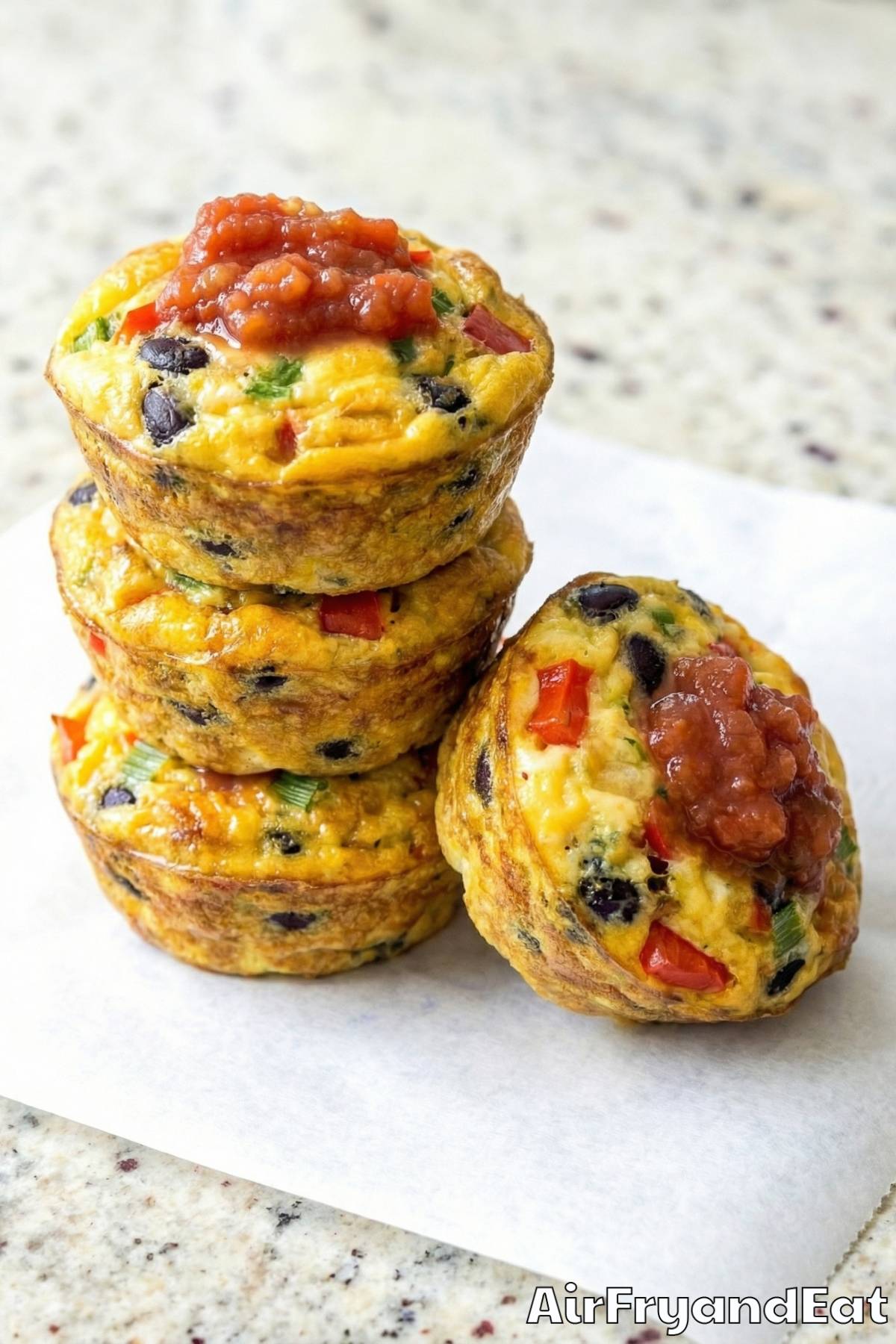 Warm air fryer southwest egg cups fresh served