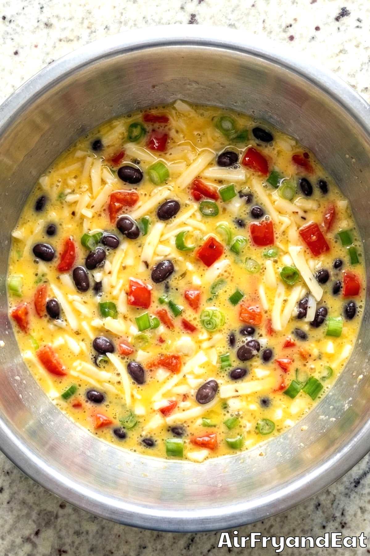 Air Fryer Southwest Egg Cups Step 2