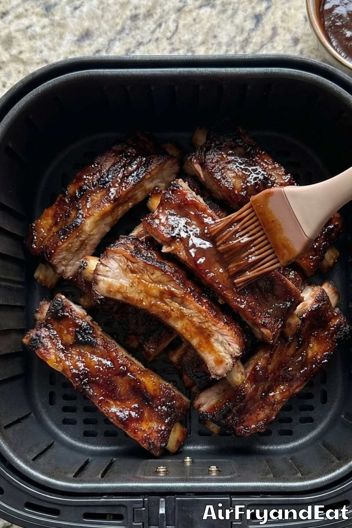 Air Fryer Sticky BBQ Pork Ribs Step 5