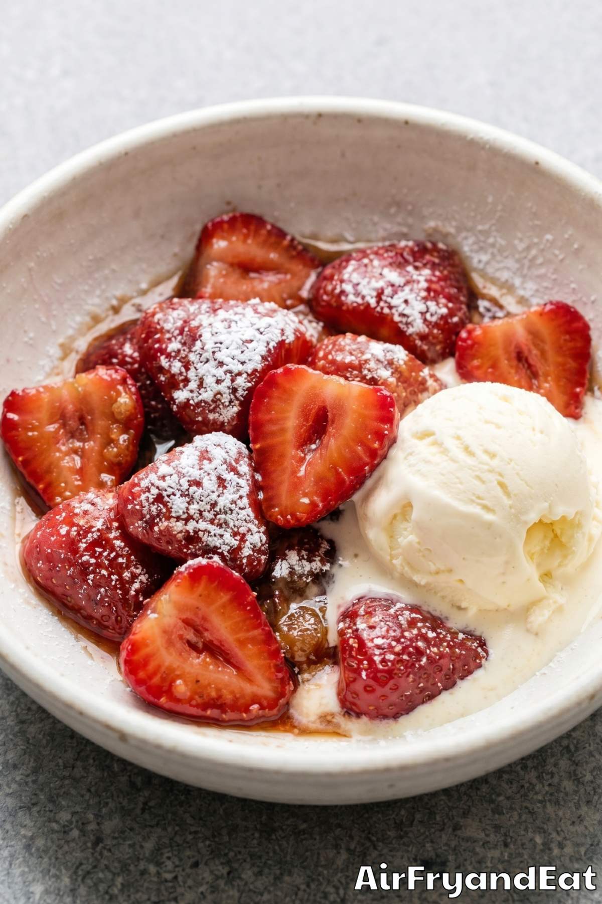sweet roasted strawberries from air fryer