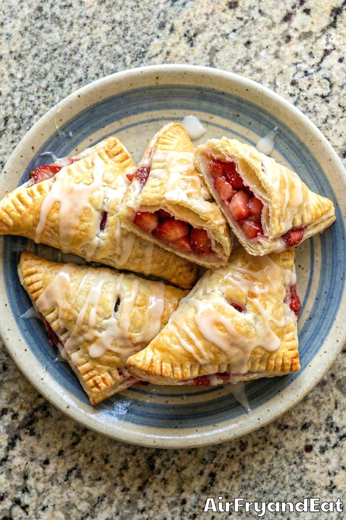 Easy air fryer strawberry turnovers fresh baked