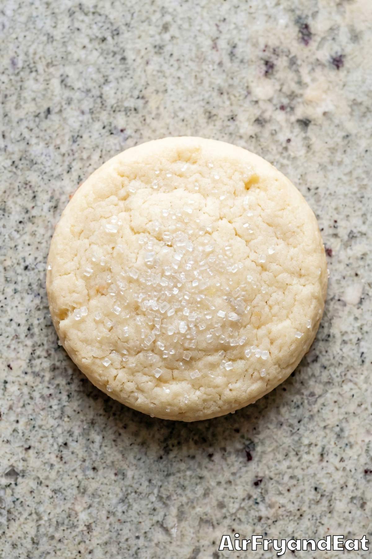 Buttery air fryer sugar cookies stacked