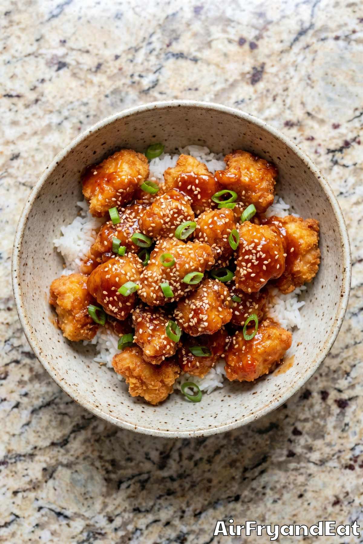 Juicy air fryer sweet and sour chicken