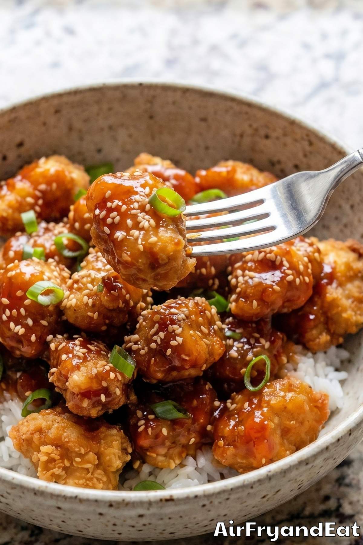 Easy air fryer sweet and sour chicken