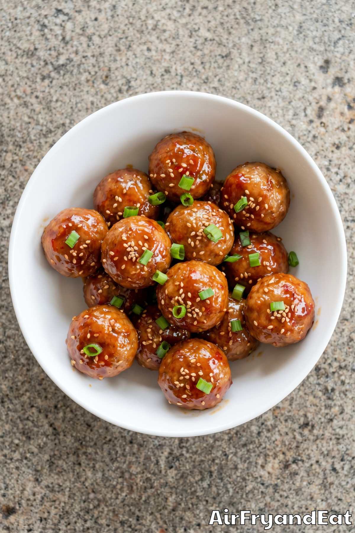 savory sweet chili meatballs air fried