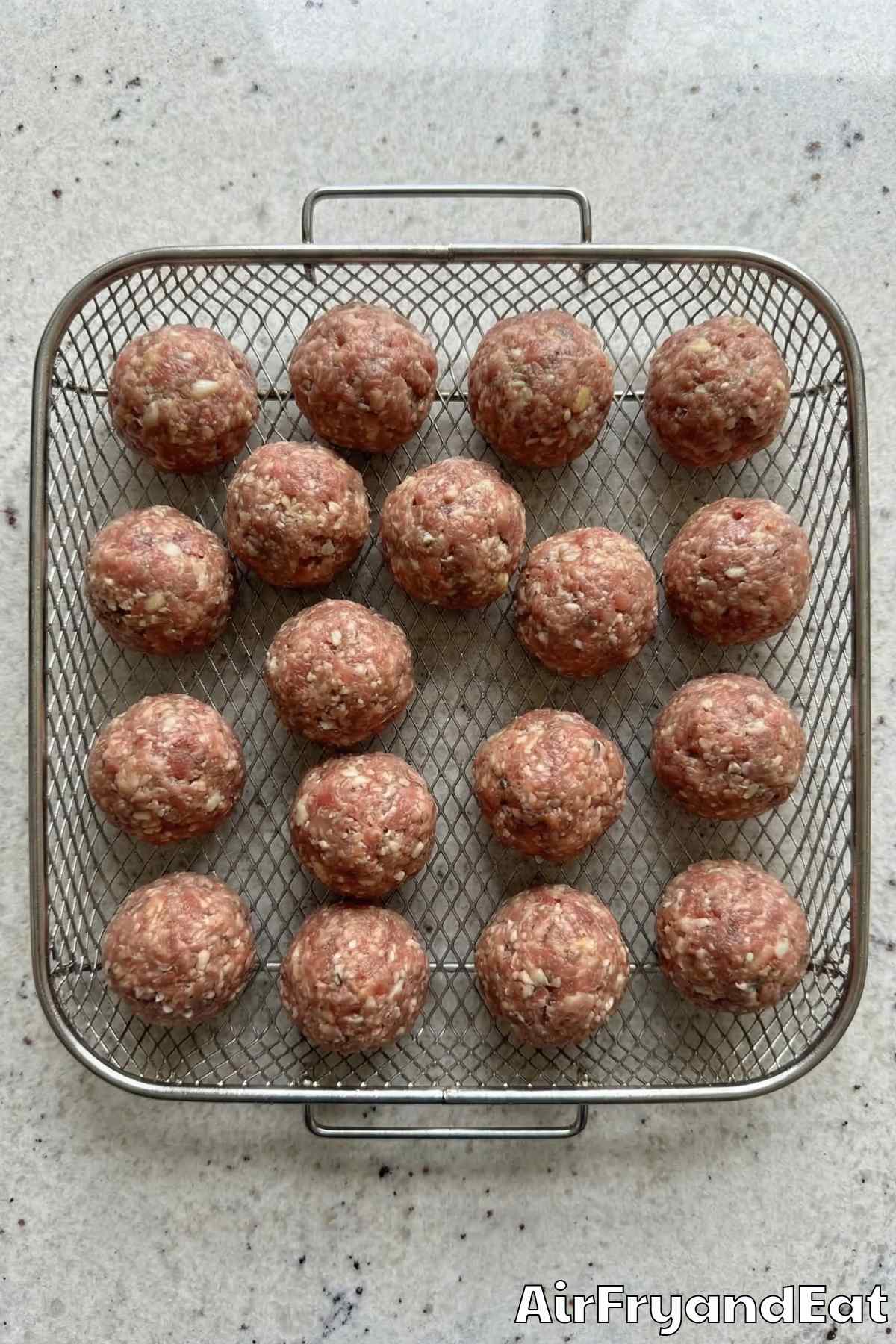 Air Fryer Sweet Chili Glazed Meatballs Step 2