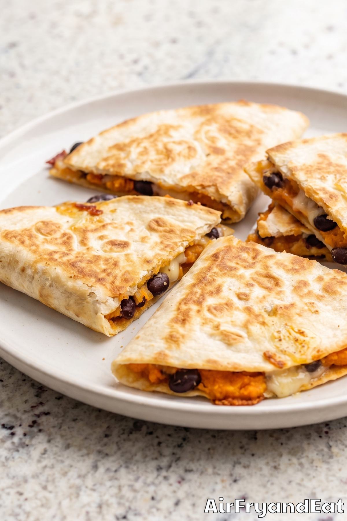 Sweet potato and black bean quesadillas
