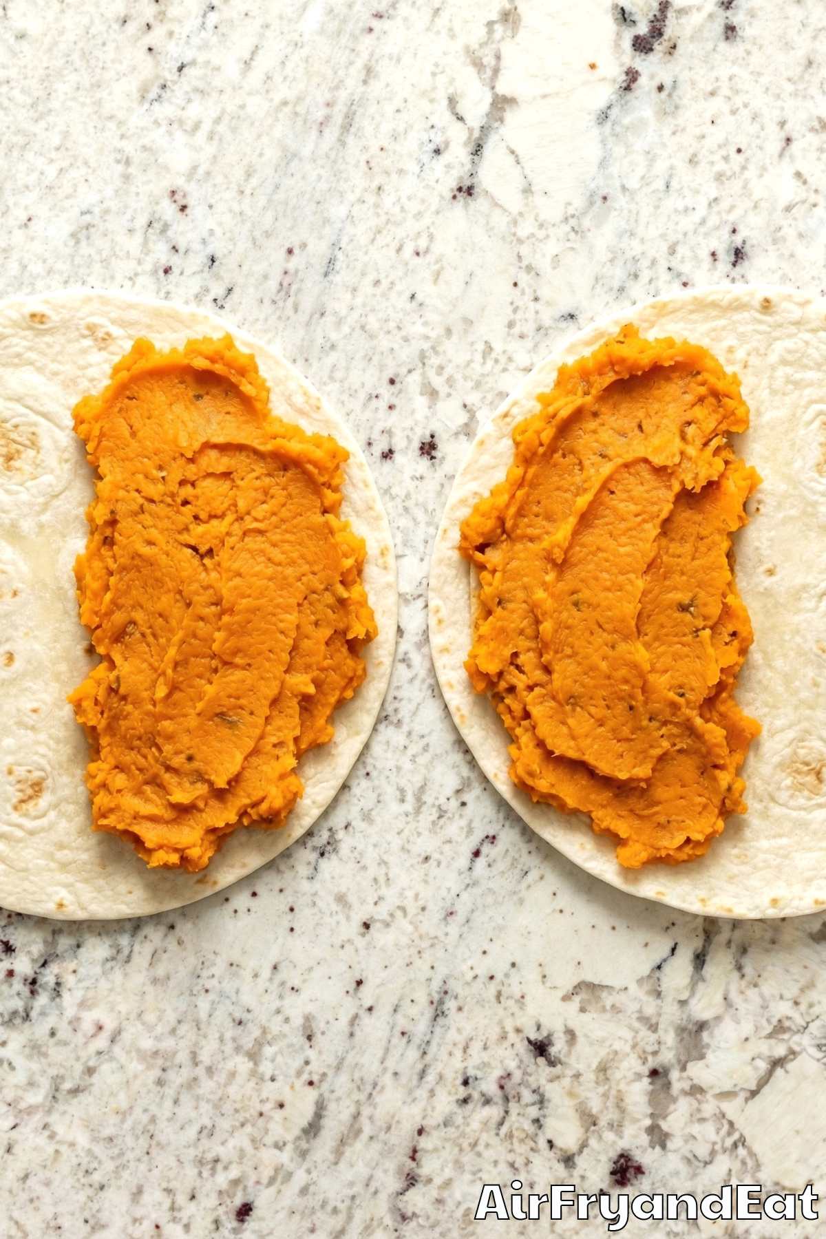 Air Fryer Sweet Potato & Black Bean Quesadillas Step 1