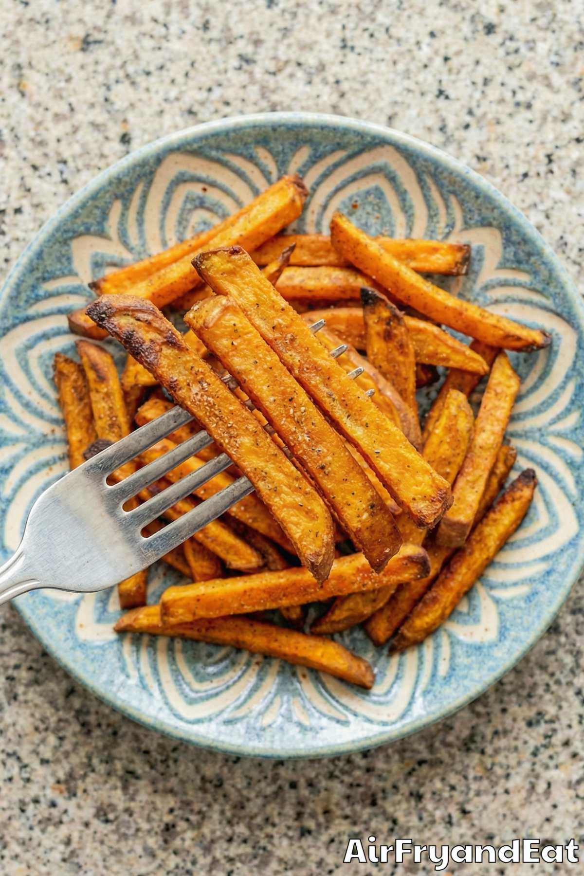 Savory air fryer sweet potato fries