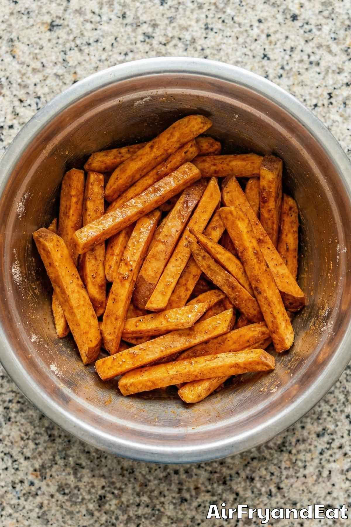 Air Fryer Sweet Potato Fries Step 2