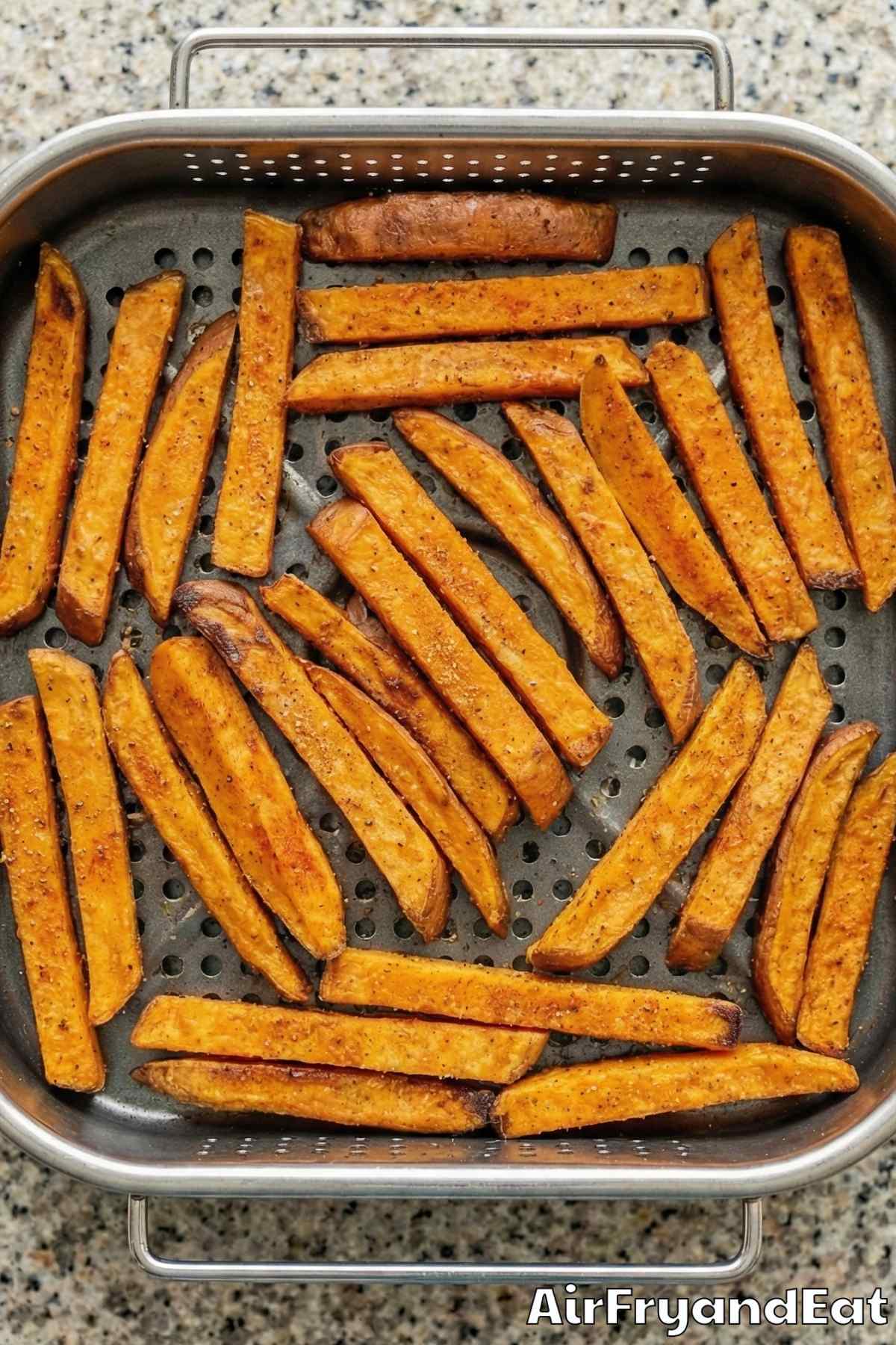 Air Fryer Sweet Potato Fries Step 4