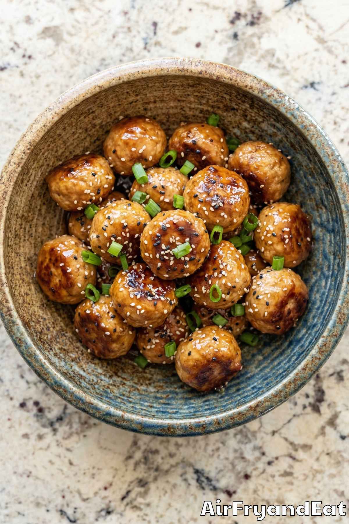 Irresistible teriyaki chicken meatballs