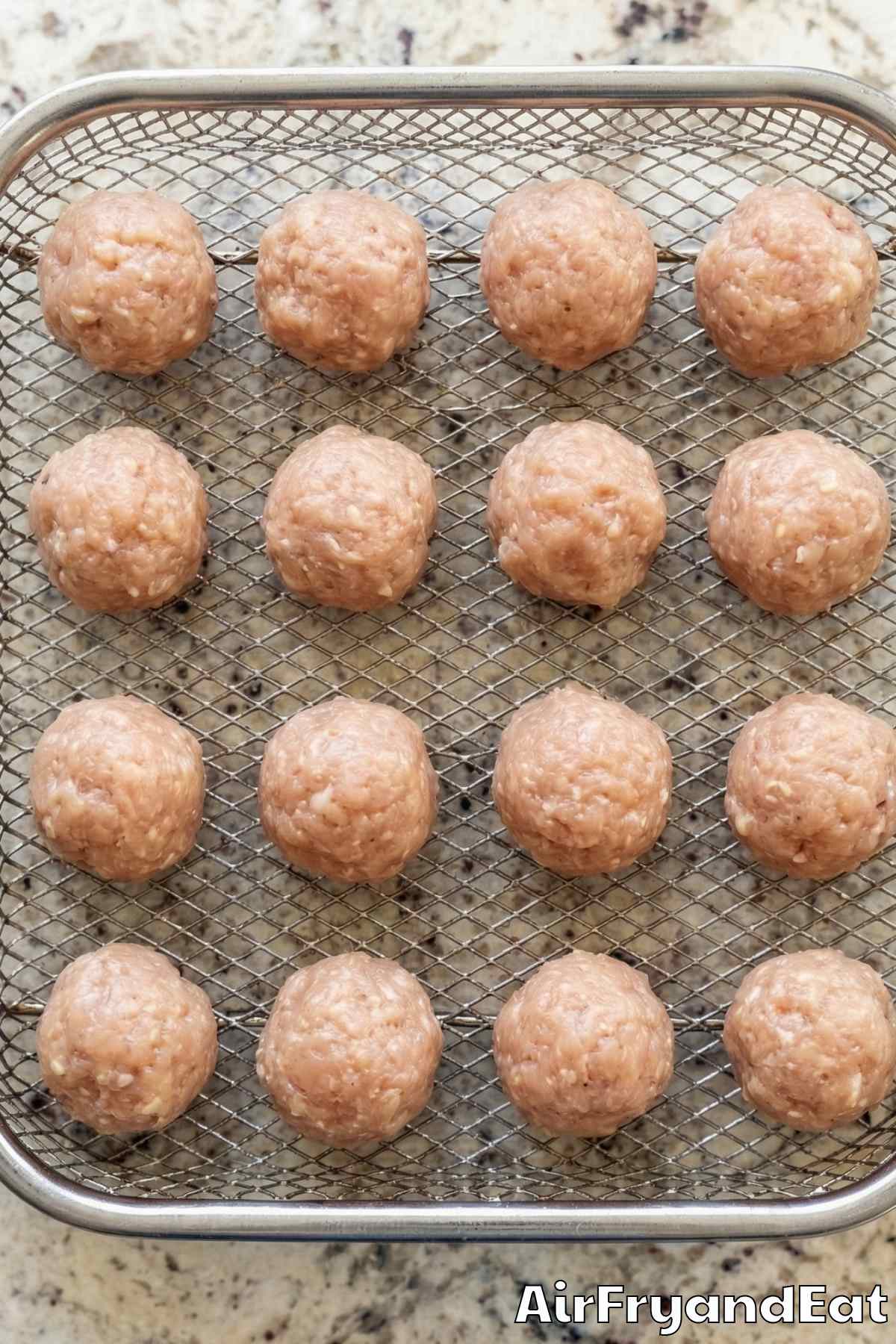 Air Fryer Teriyaki Chicken Meatballs Step 3