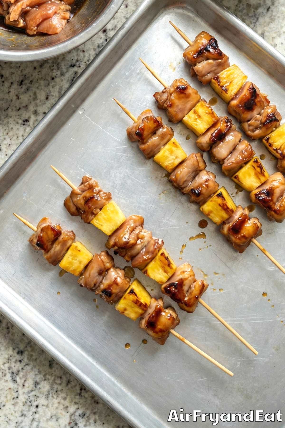Air Fryer Teriyaki Pineapple Chicken Skewers Step 2