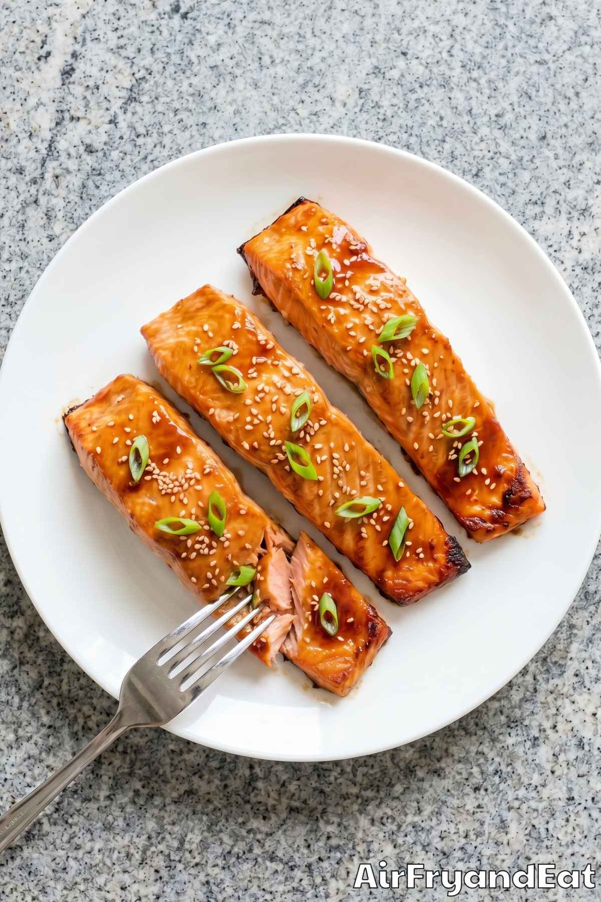 perfect teriyaki glazed air fryer salmon