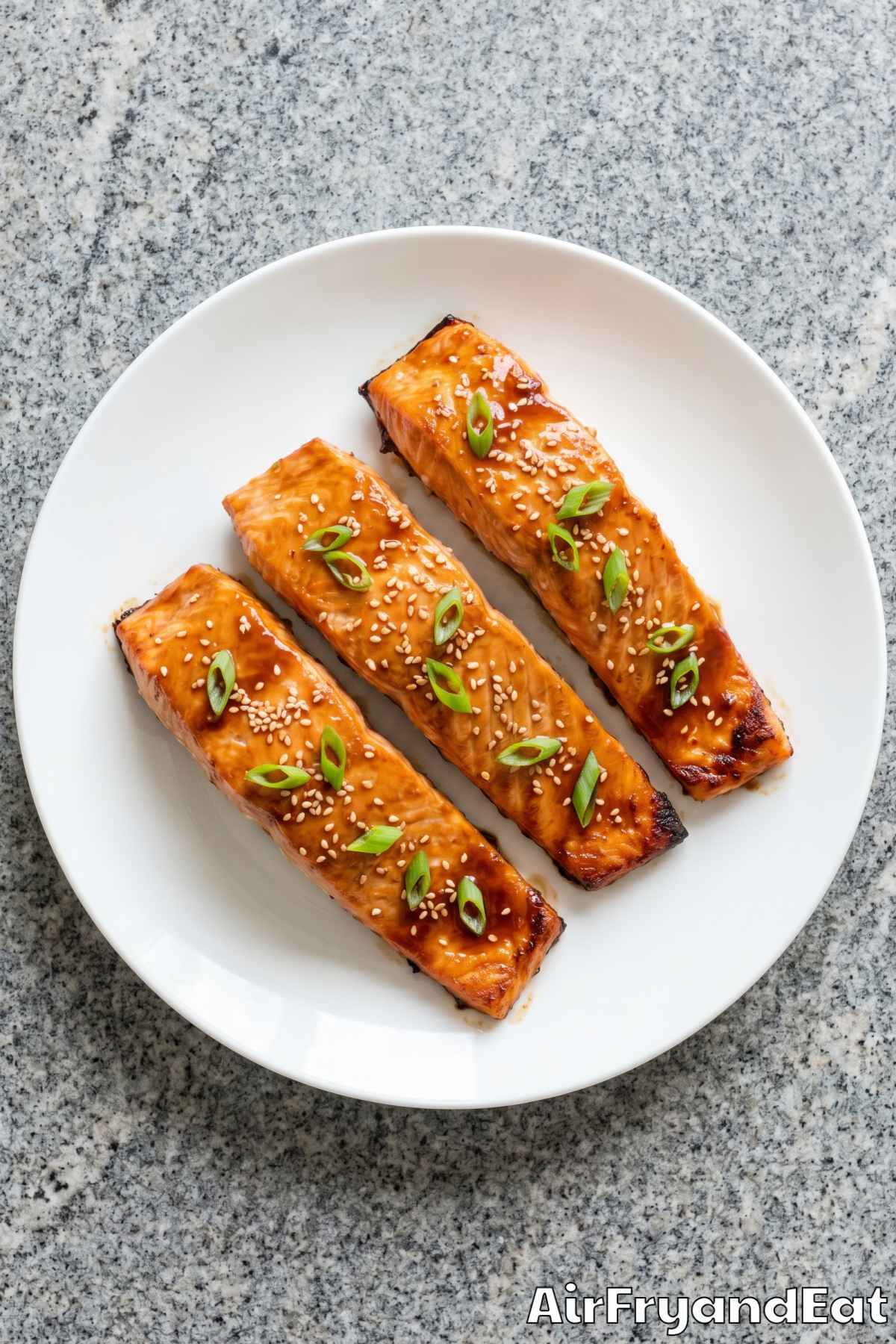 simple air fryer teriyaki salmon dinner