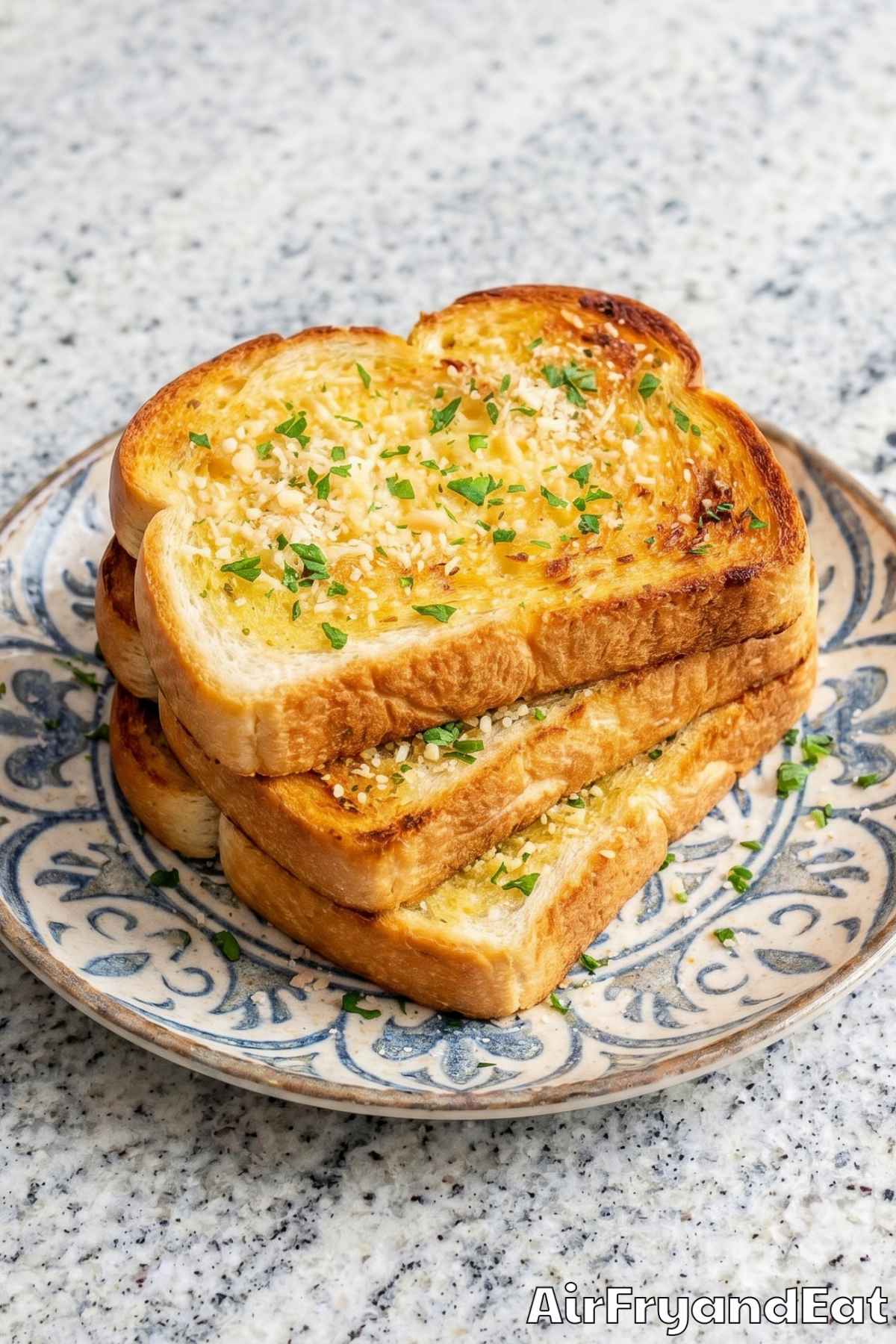 Perfect air fryer Texas toast close-up