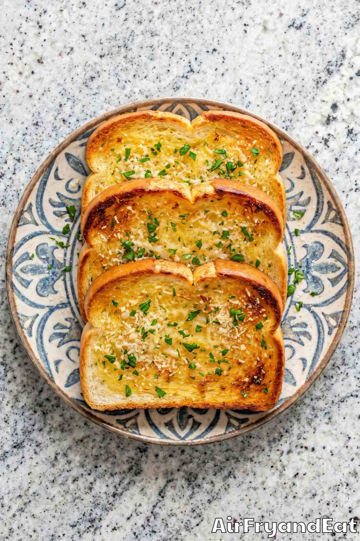 Toasty golden air fryer Texas toast