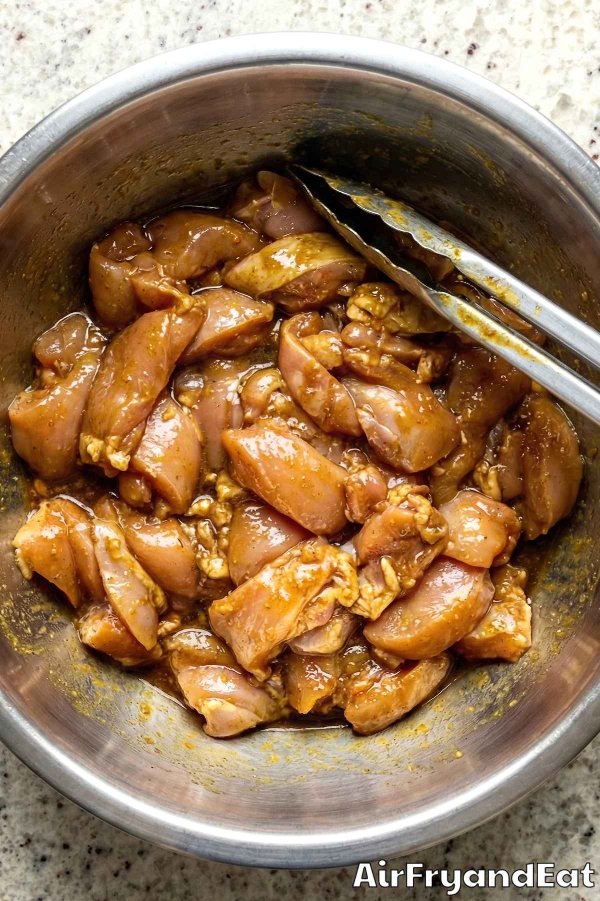 Air Fryer Thai Peanut Chicken Satay Step 1