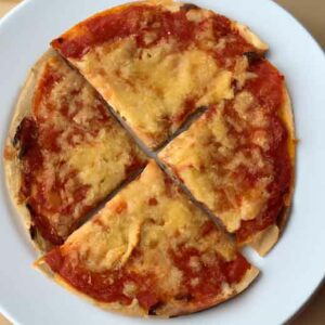 air fryer tortilla pizza
