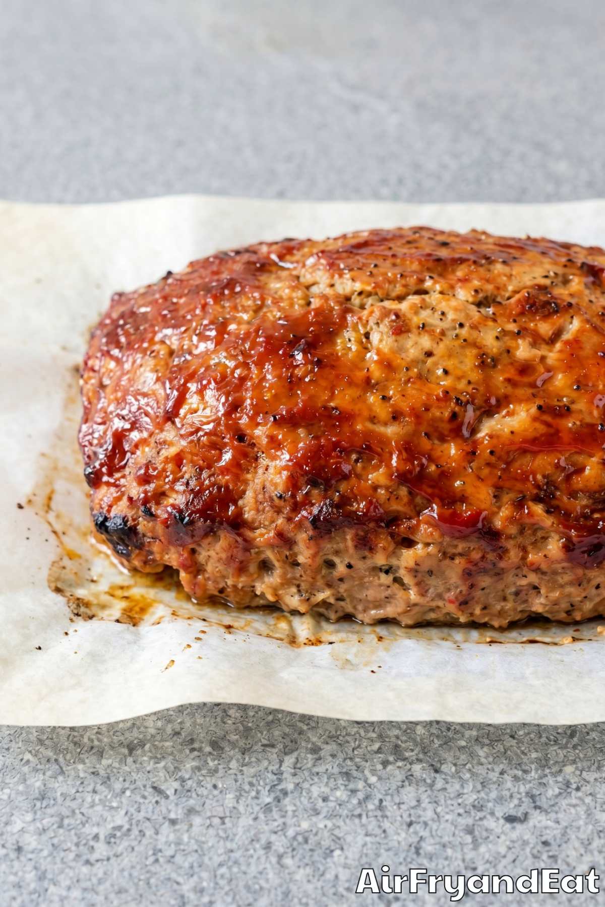 Comforting air fryer turkey meatloaf meal