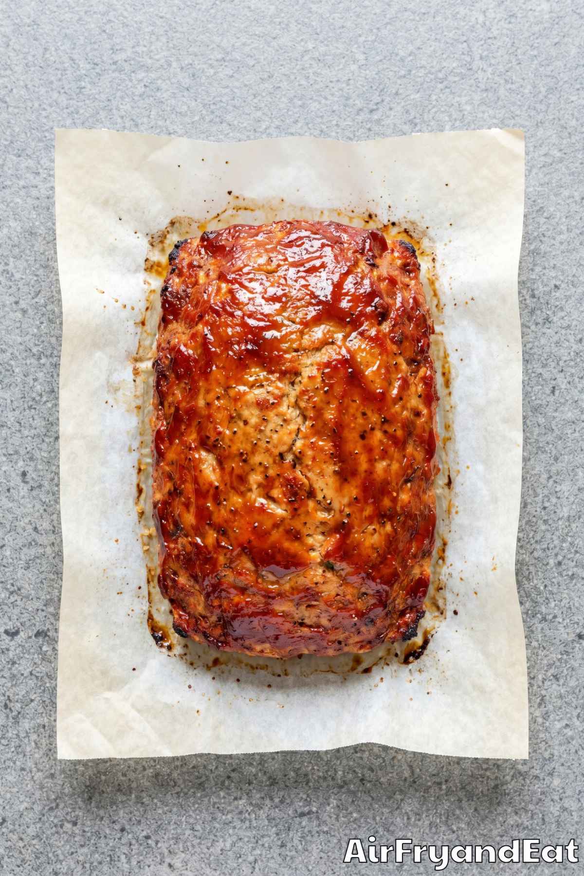 Golden air fryer turkey meatloaf serving