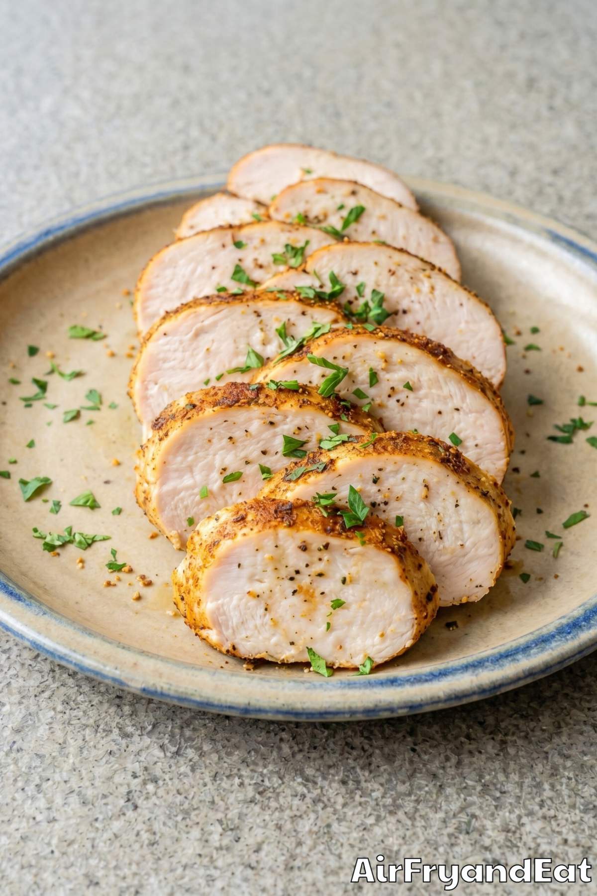 easy air fryer turkey tenderloin serving