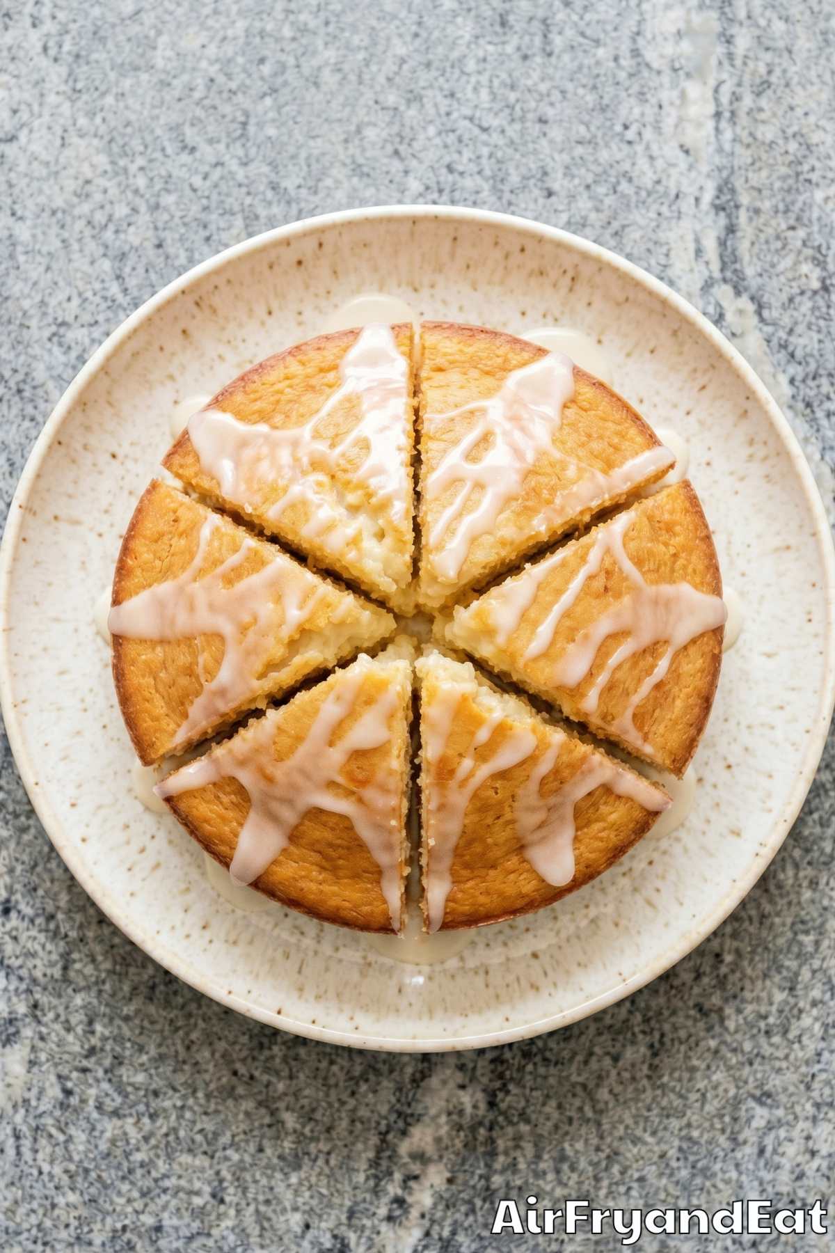 Soft and moist air fryer vanilla cake