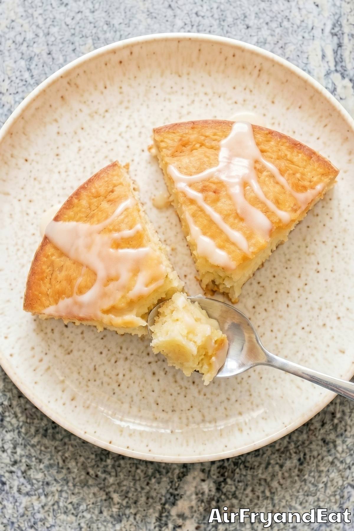 Light and tender air fryer vanilla cake
