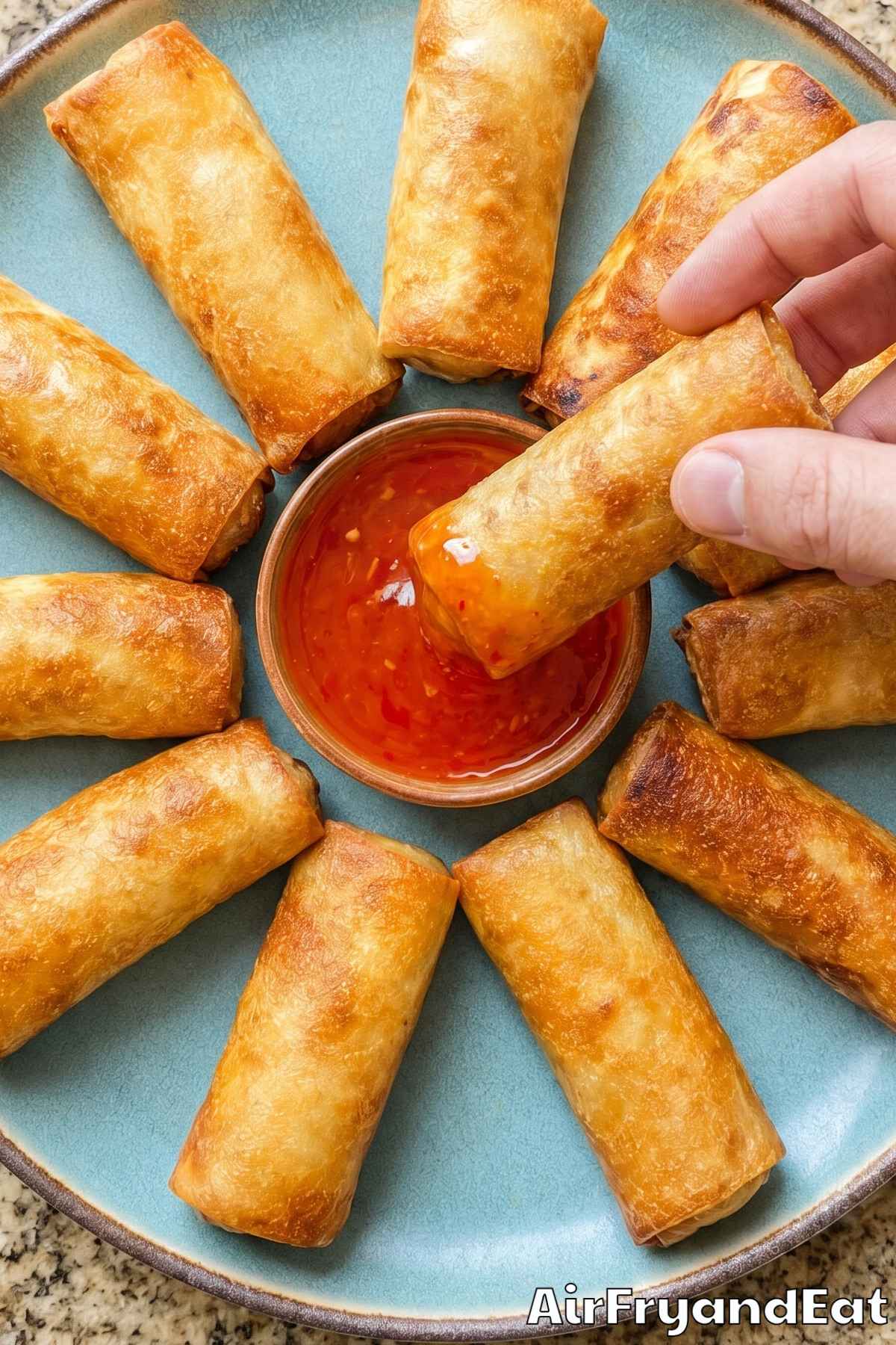 Perfect air fryer vegetable spring rolls
