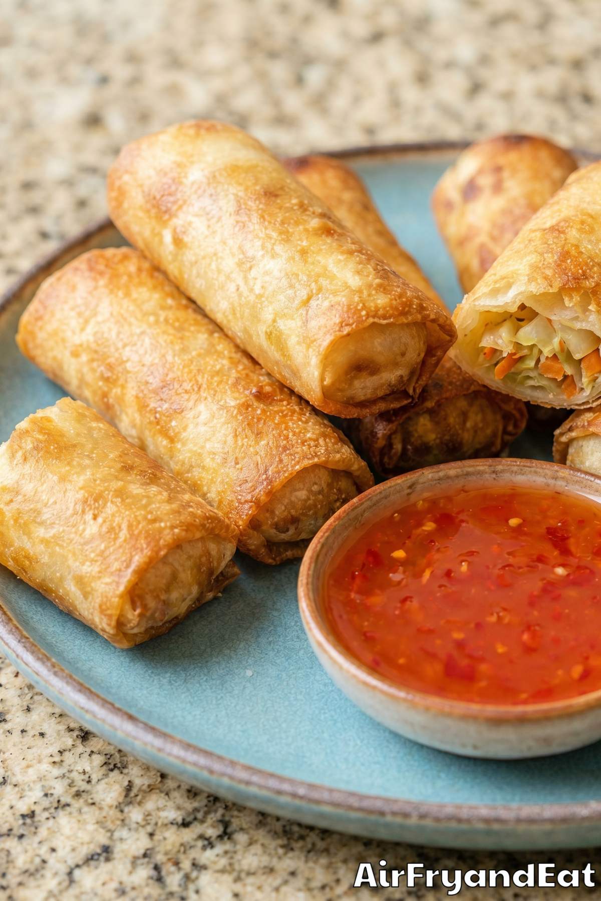 Wholesome air fryer vegetable spring rolls