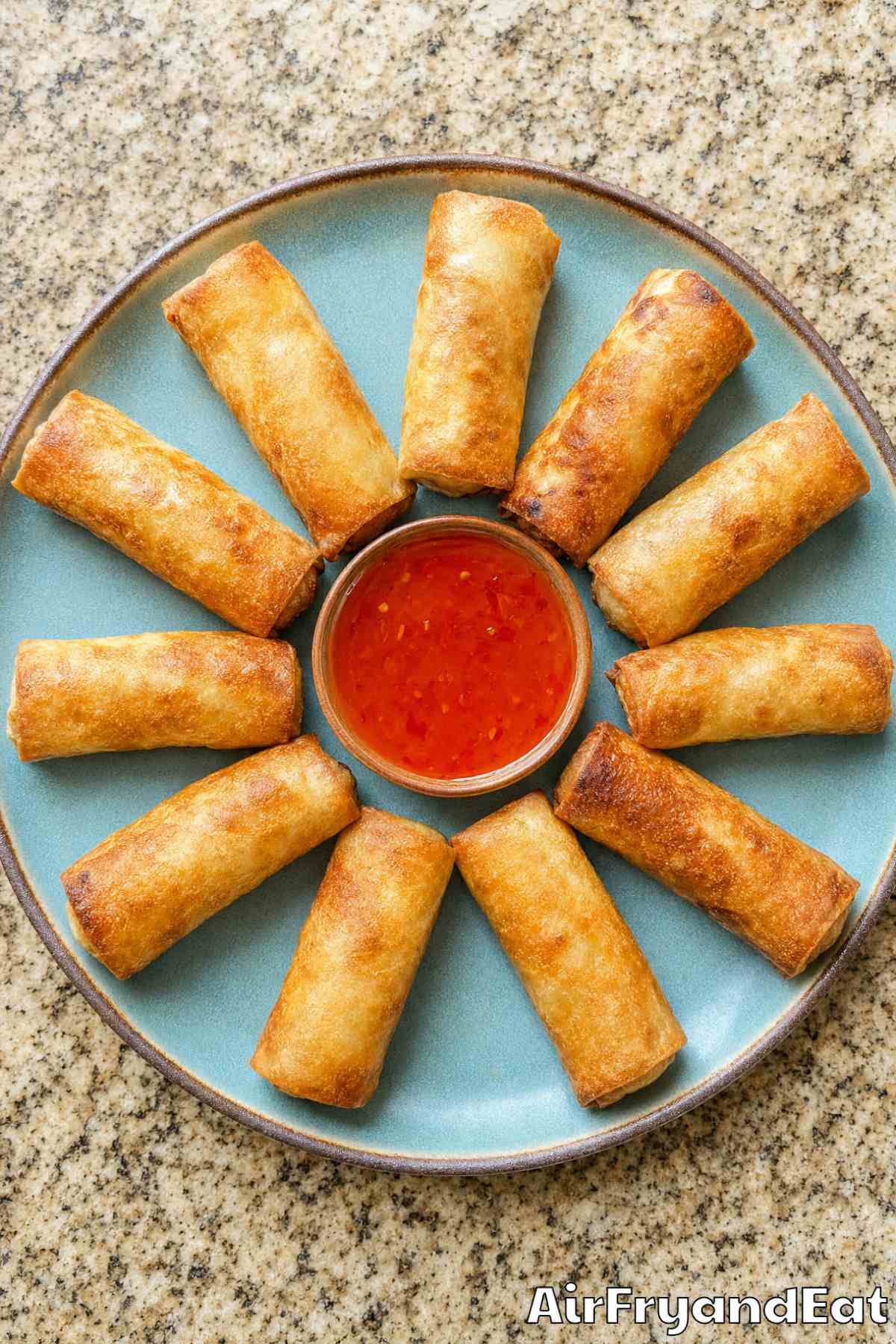 Light air fryer vegetable spring rolls
